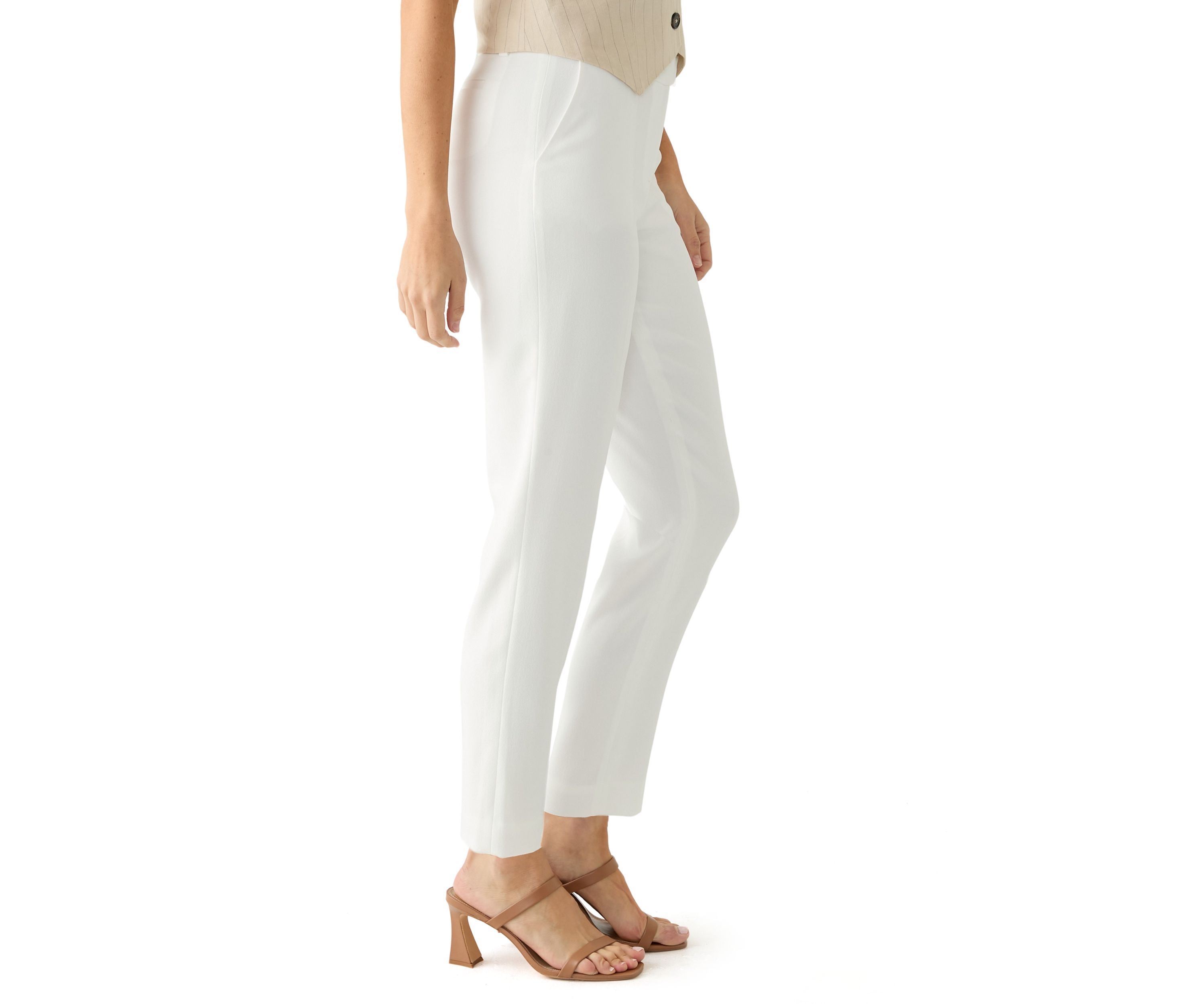 Womens  Front Slash Pocket Slim Trousers