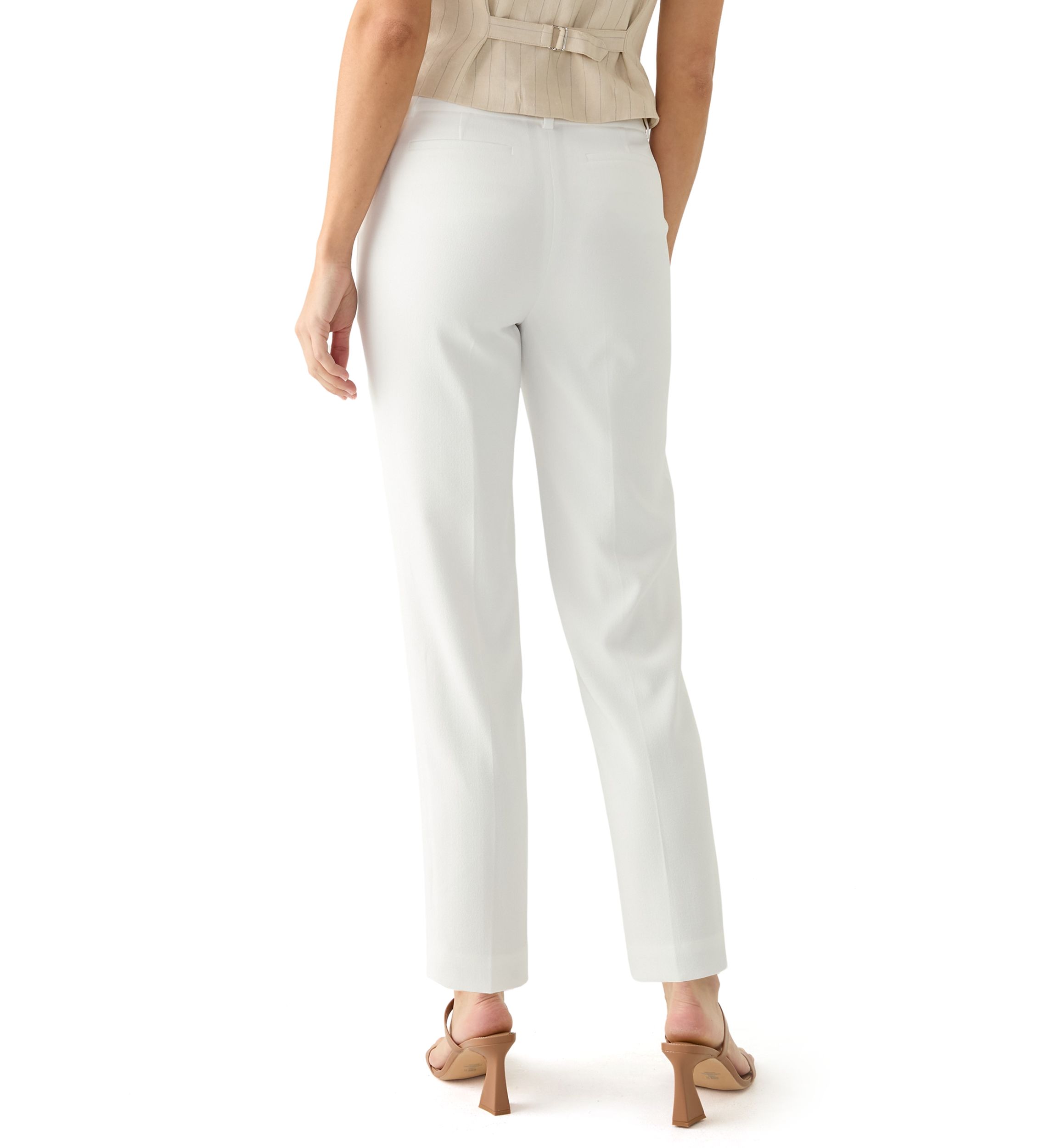 Petite Fly Front Slant Pocket Slim Pants
