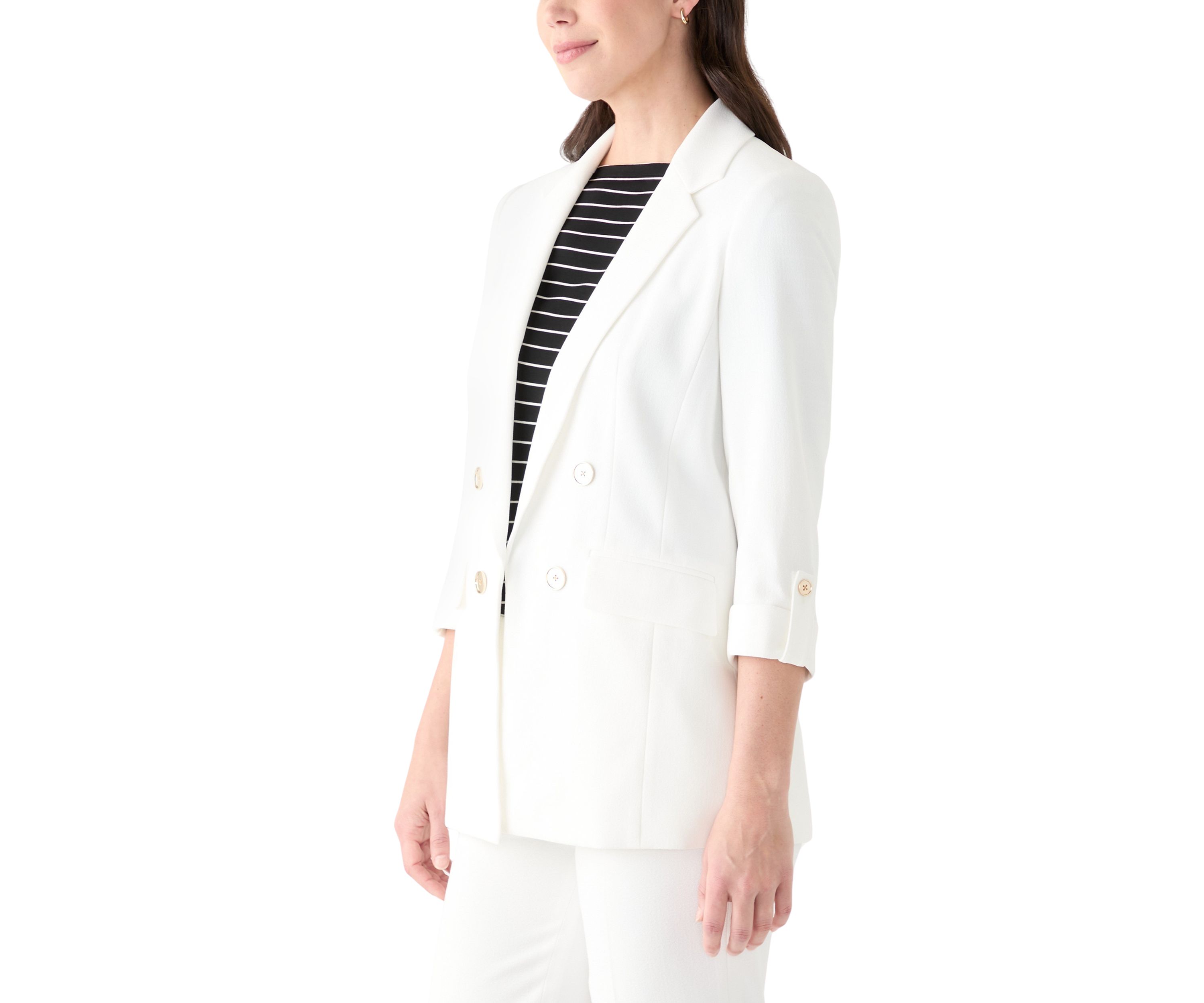 Womens Faux Double Breasted Blazer 