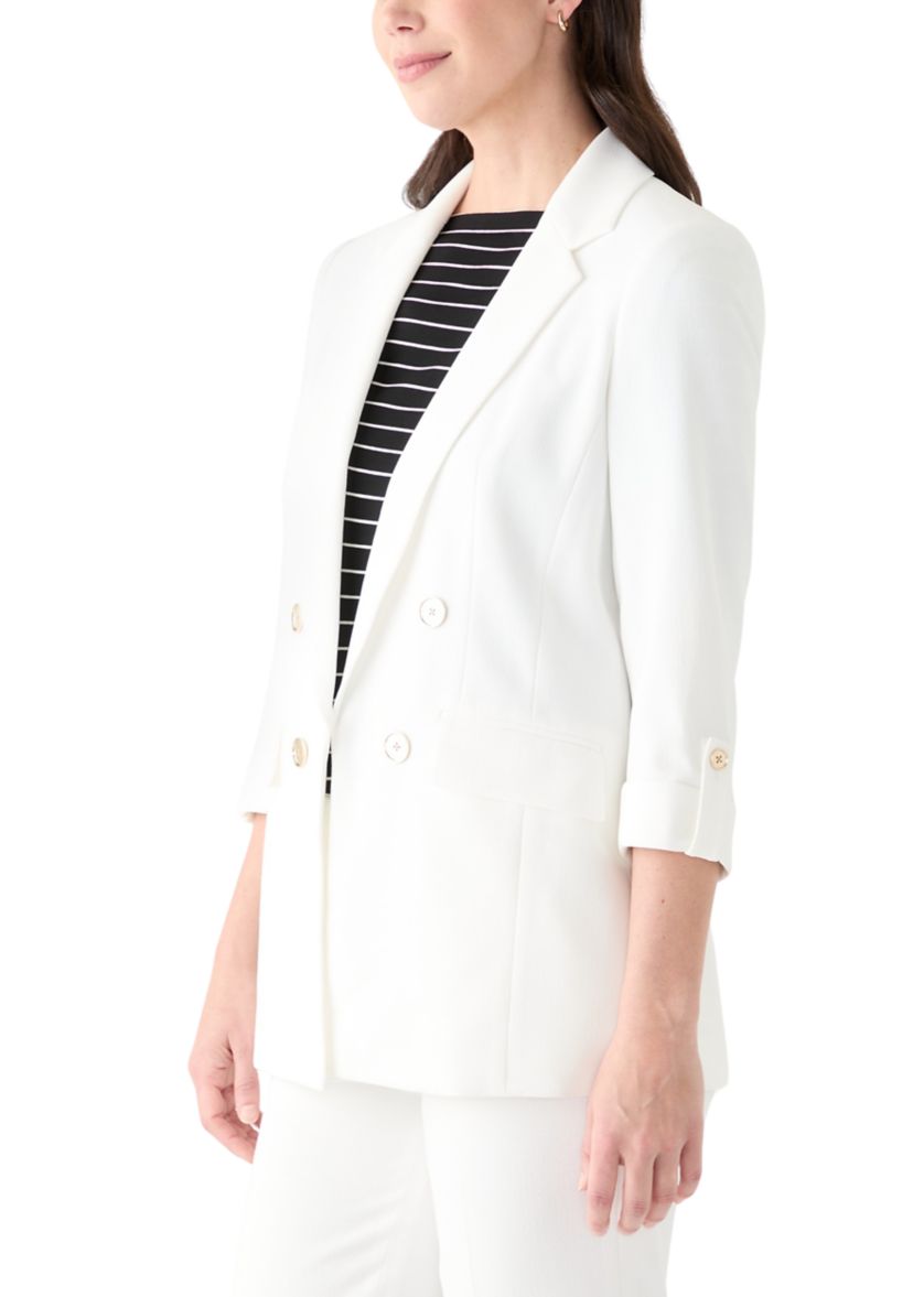 Womens Faux Double Breasted Blazer 