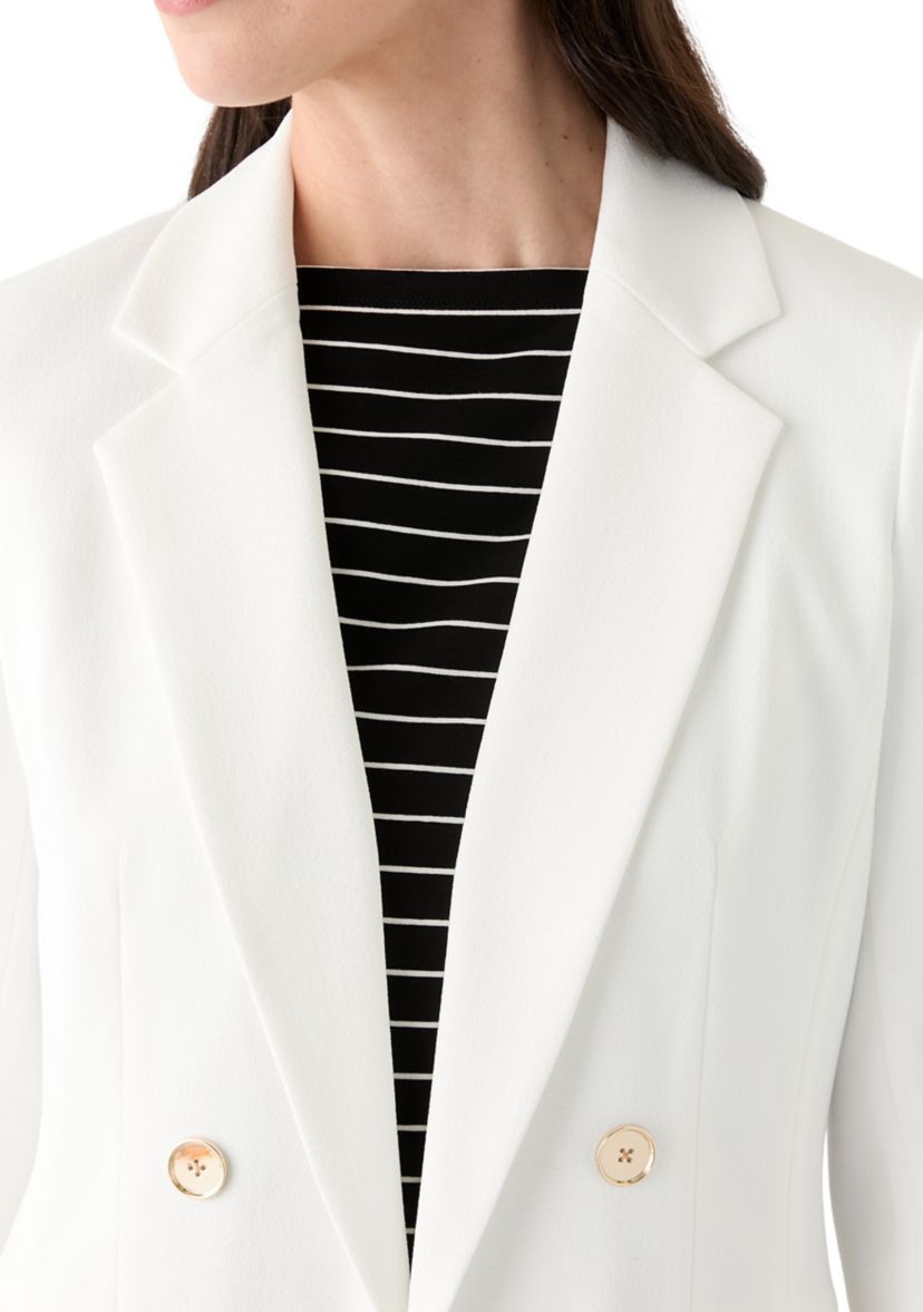 Womens Faux Double Breasted Blazer 