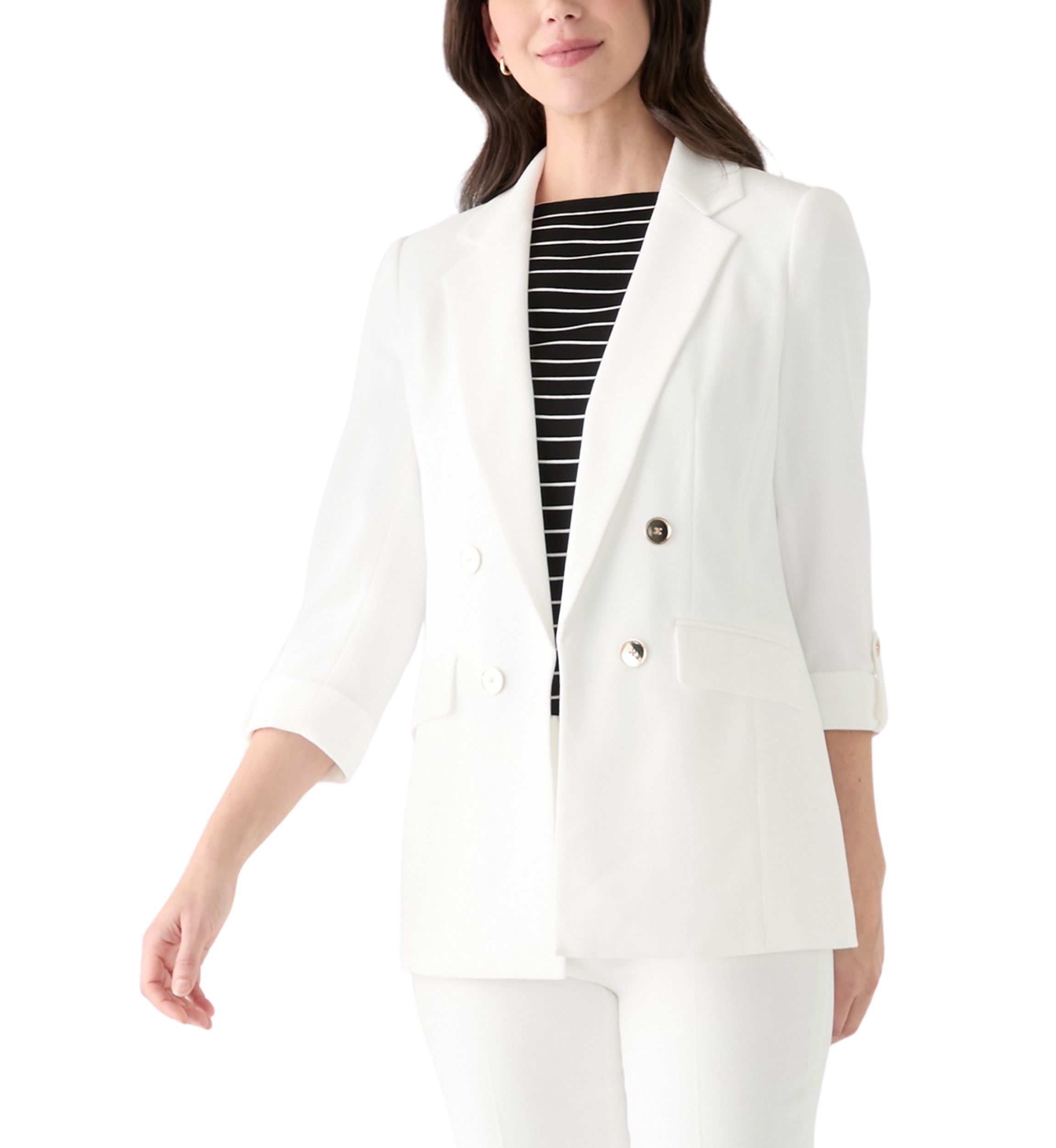Petite Faux Double Breasted Blazer