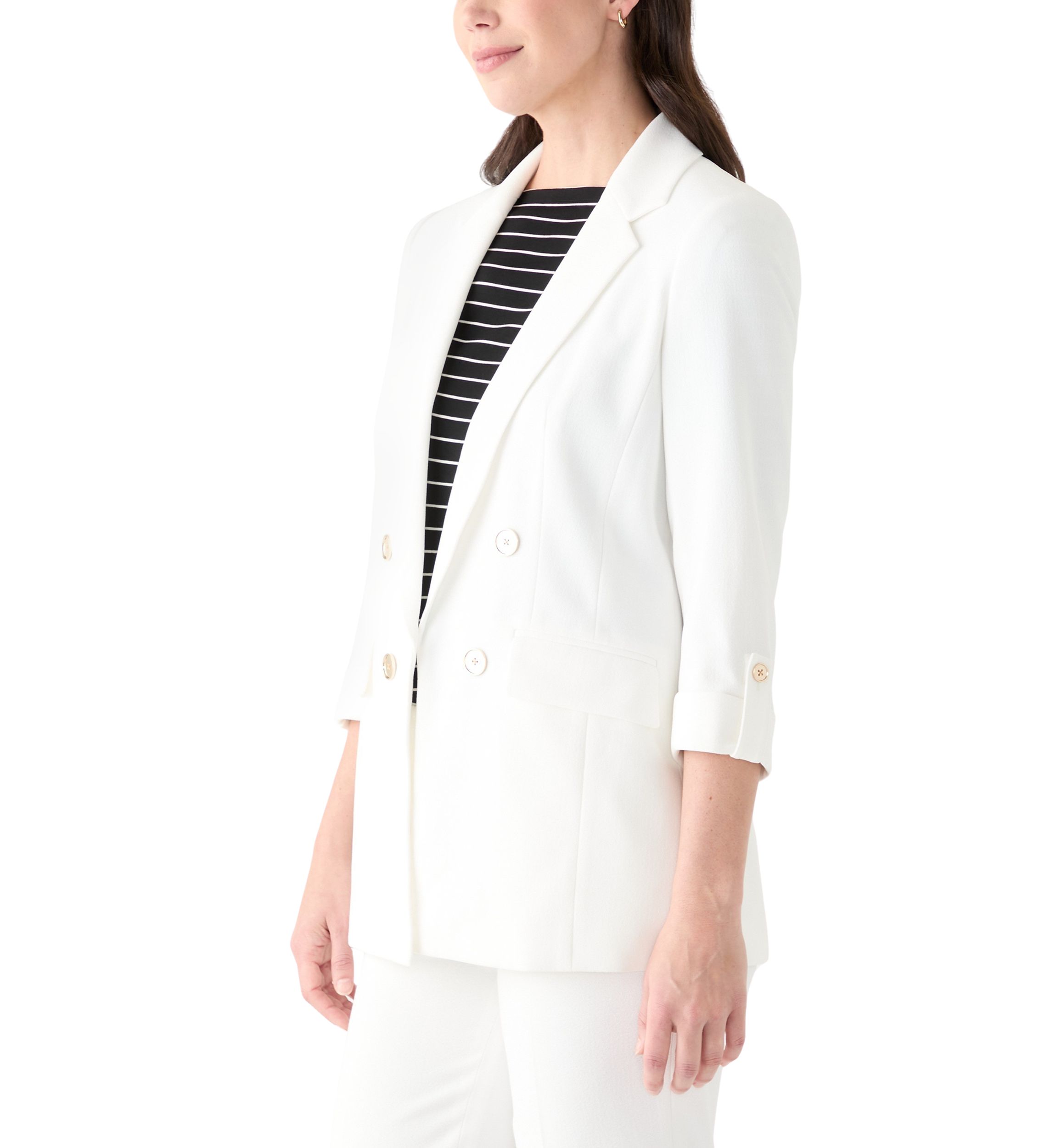 Petite Faux Double Breasted Blazer