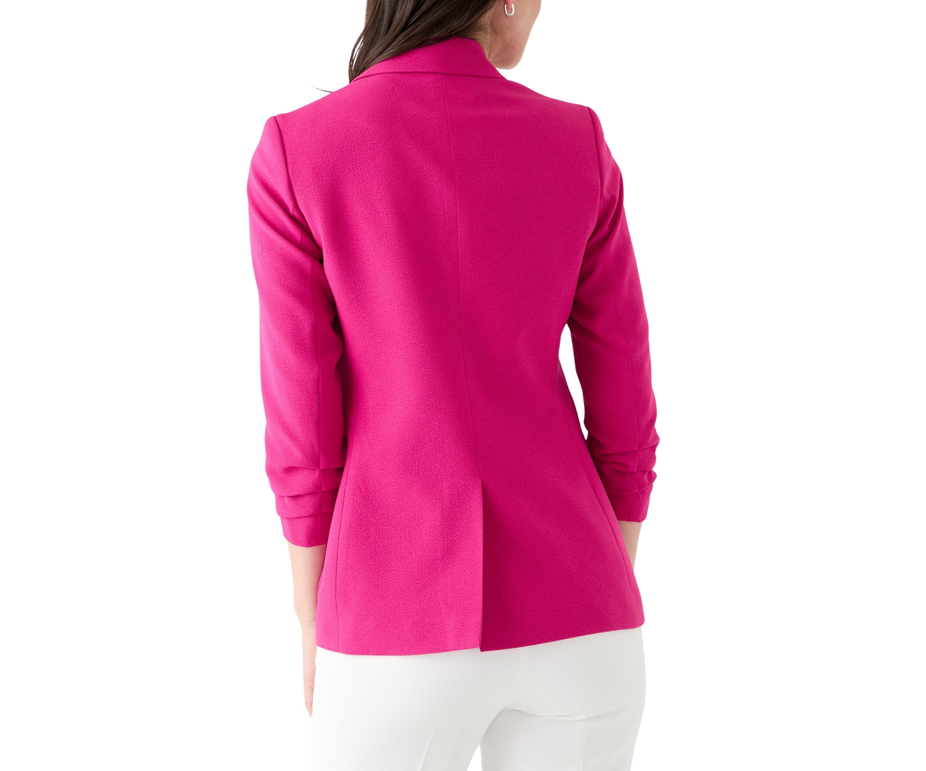 Womens One Button Peak Lapel Blazer