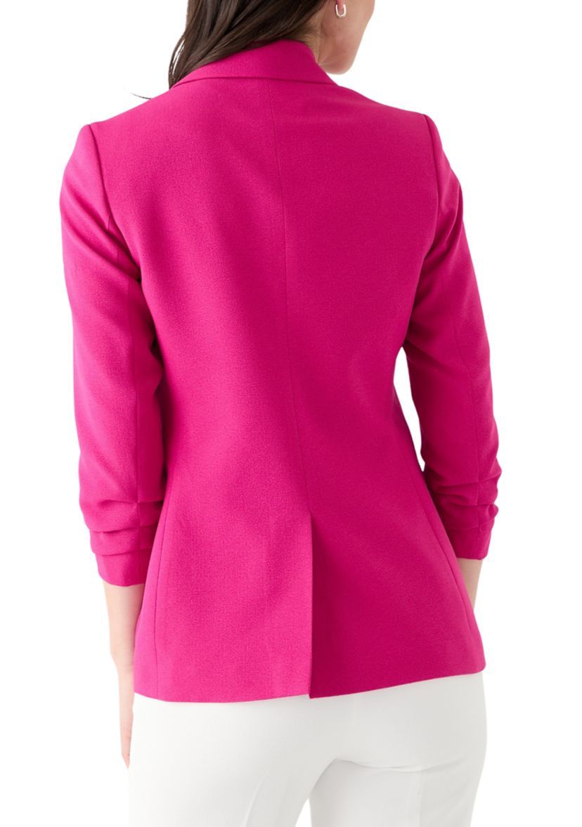 Womens One Button Peak Lapel Blazer