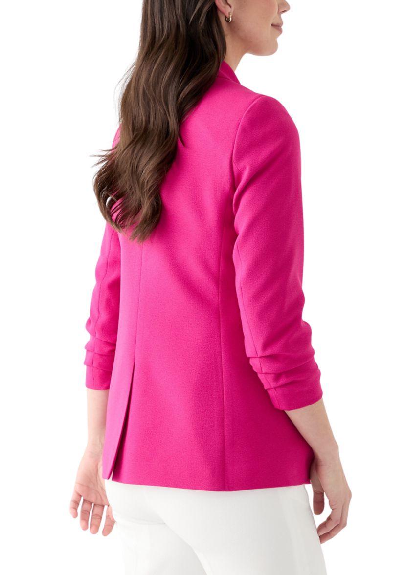 Womens One Button Peak Lapel Blazer