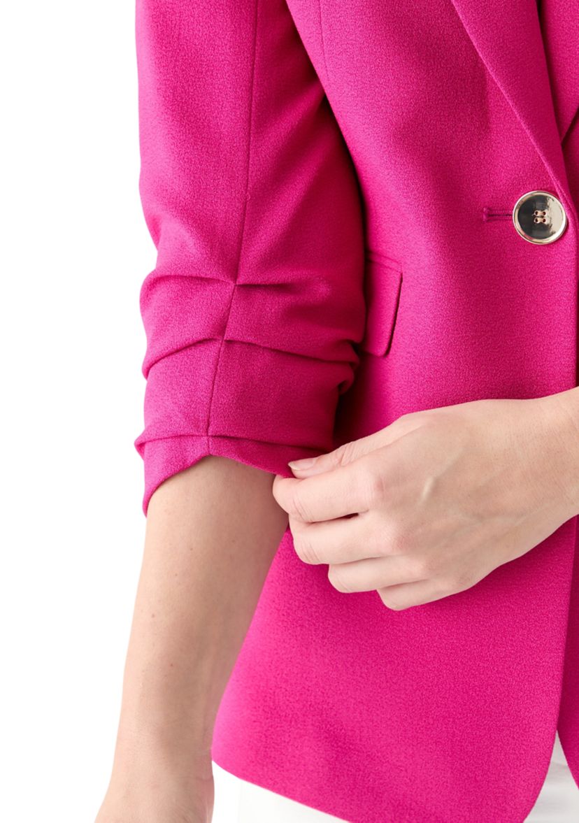 Womens One Button Peak Lapel Blazer