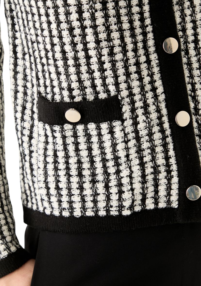 Womens Textured Tipped Cardigan 
