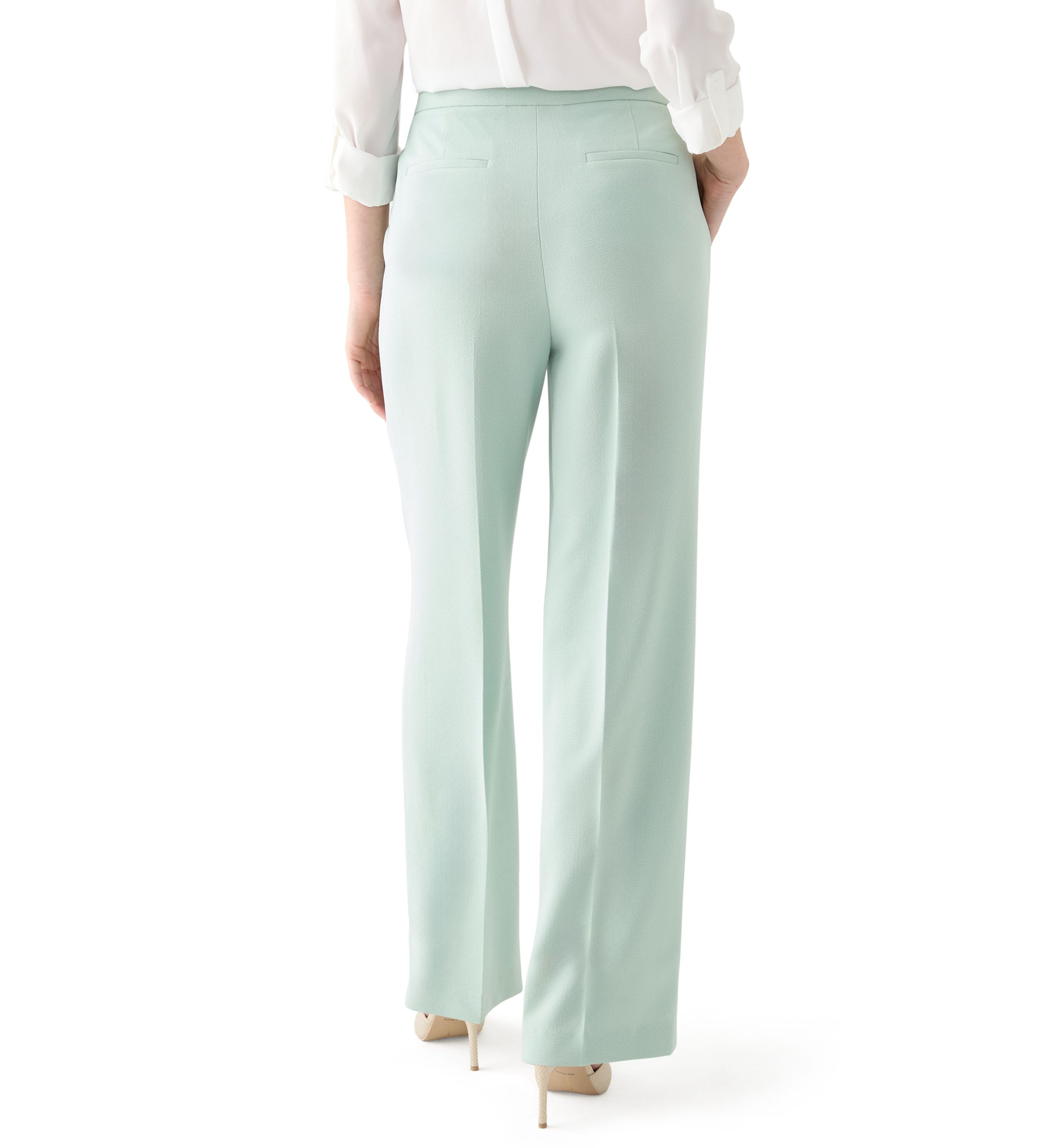 Petite Crepe Wide Leg Pants