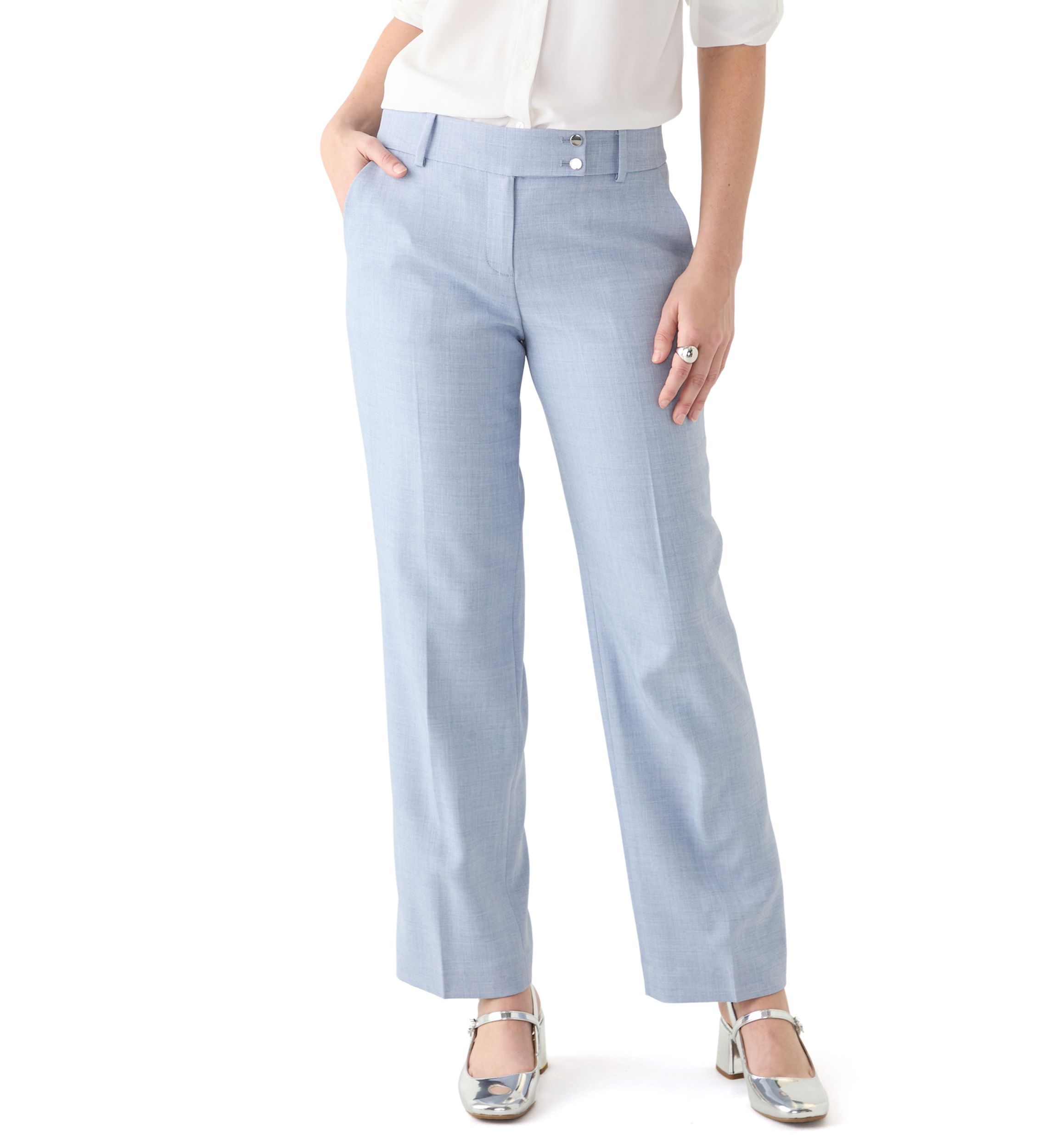 Womens Mélange Bootcut Pants