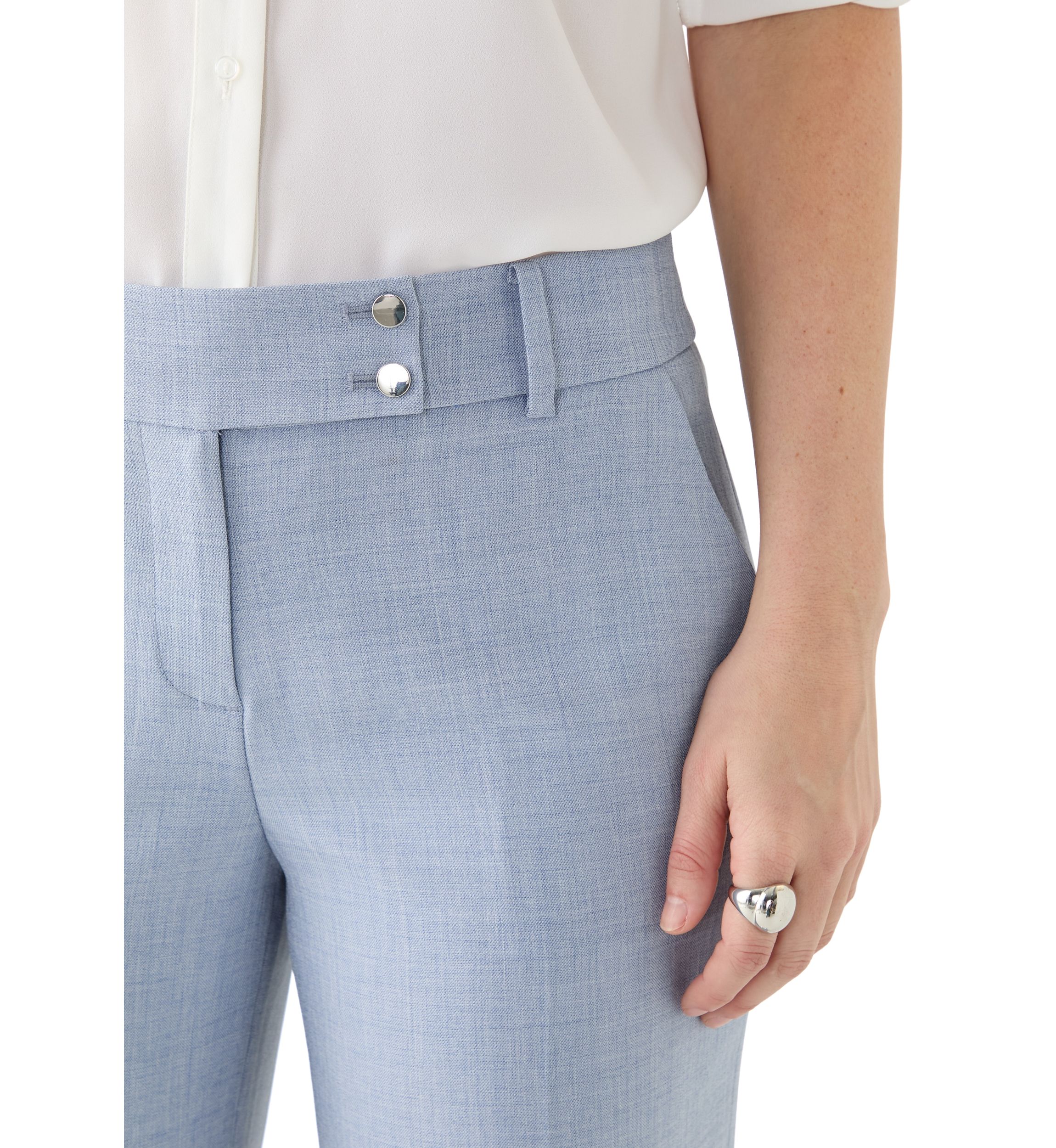 Womens Mélange Bootcut Pants