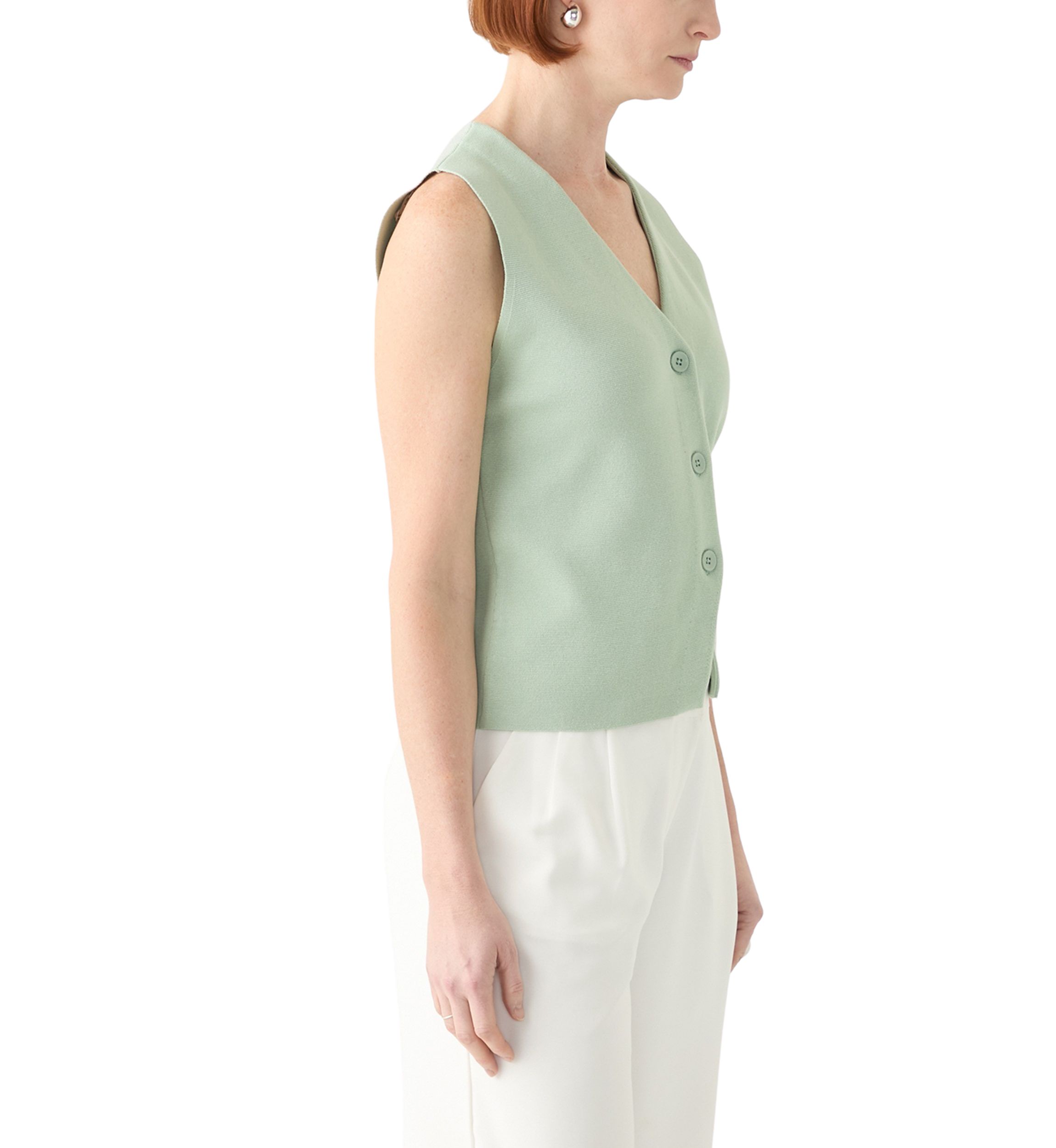 Womens Button Front Sweater Vest