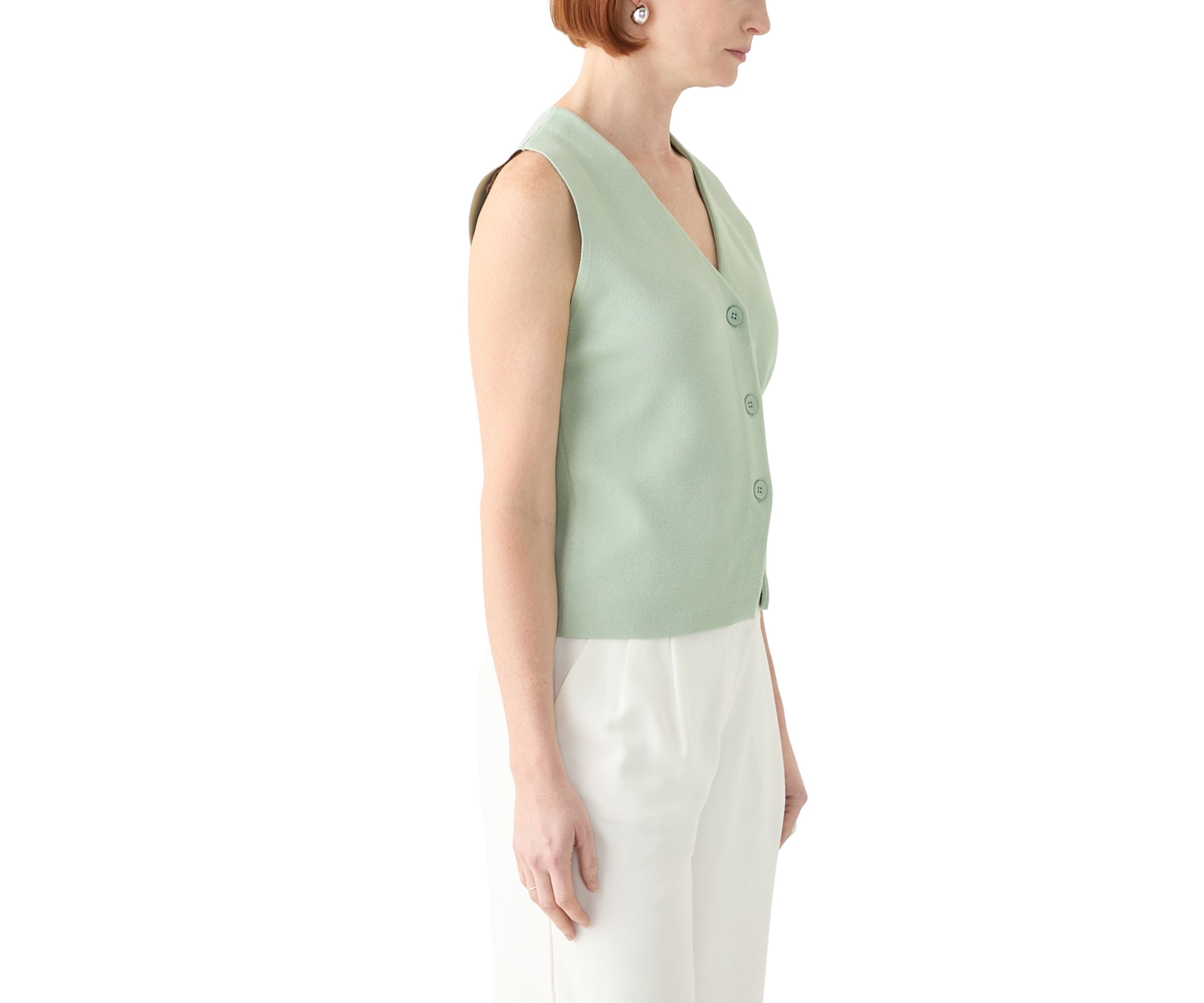 Womens Button Front Sweater Vest
