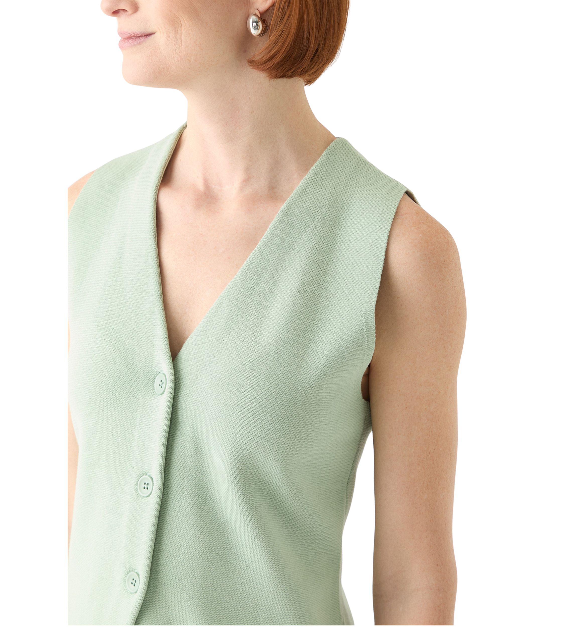 Womens Button Front Sweater Vest