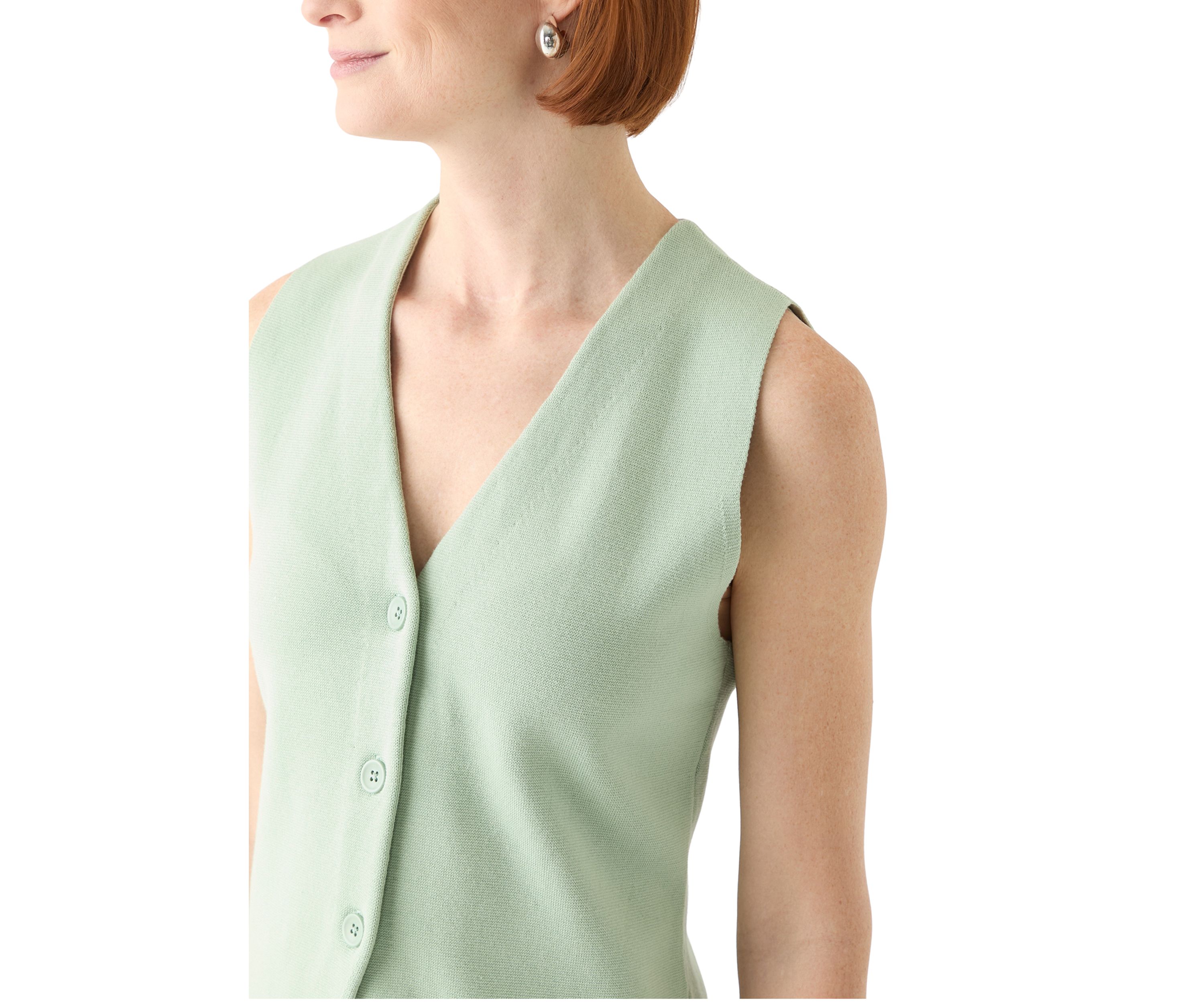 Womens Button Front Sweater Vest