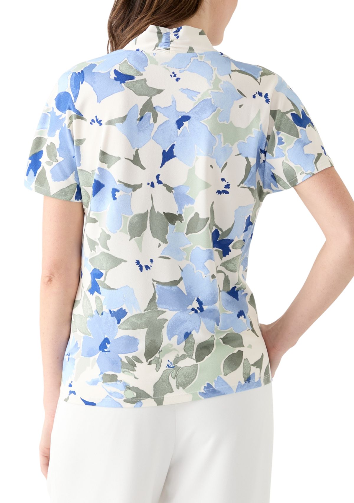 Womens Cap Sleeve V-Neck Top