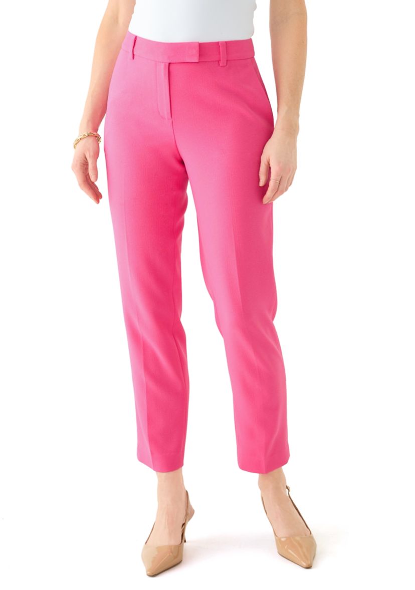 Womens Crepe Slim Leg Pants