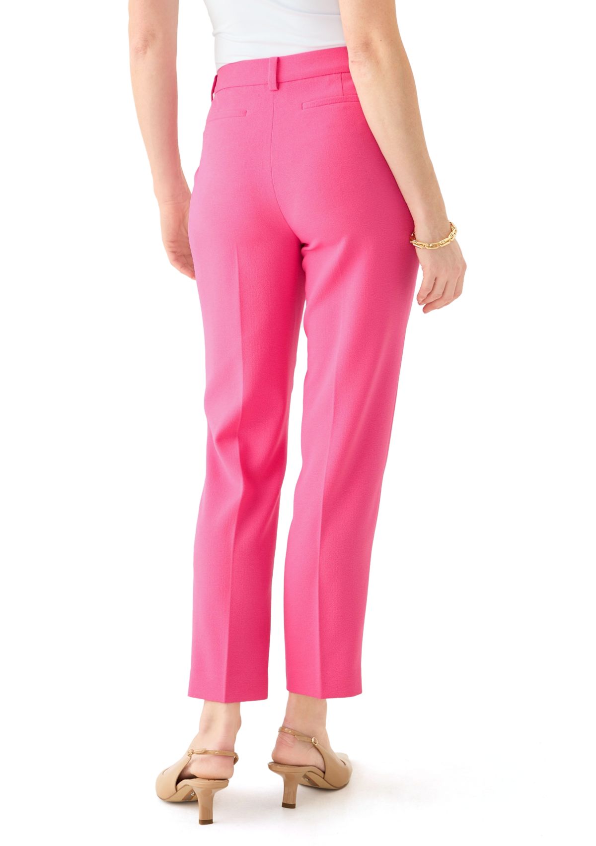 Womens Crepe Slim Leg Pants