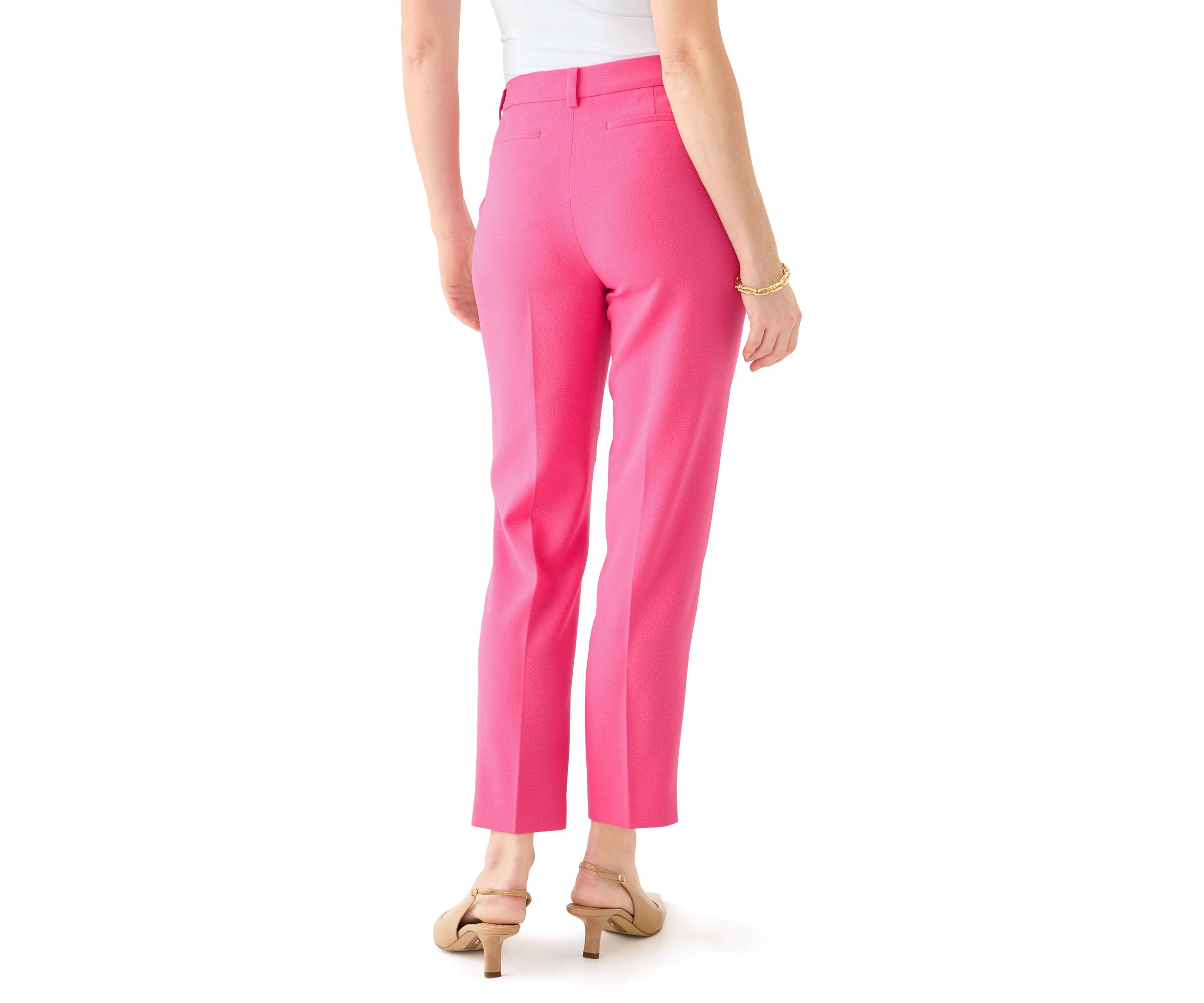 Womens Crepe Slim Leg Pants