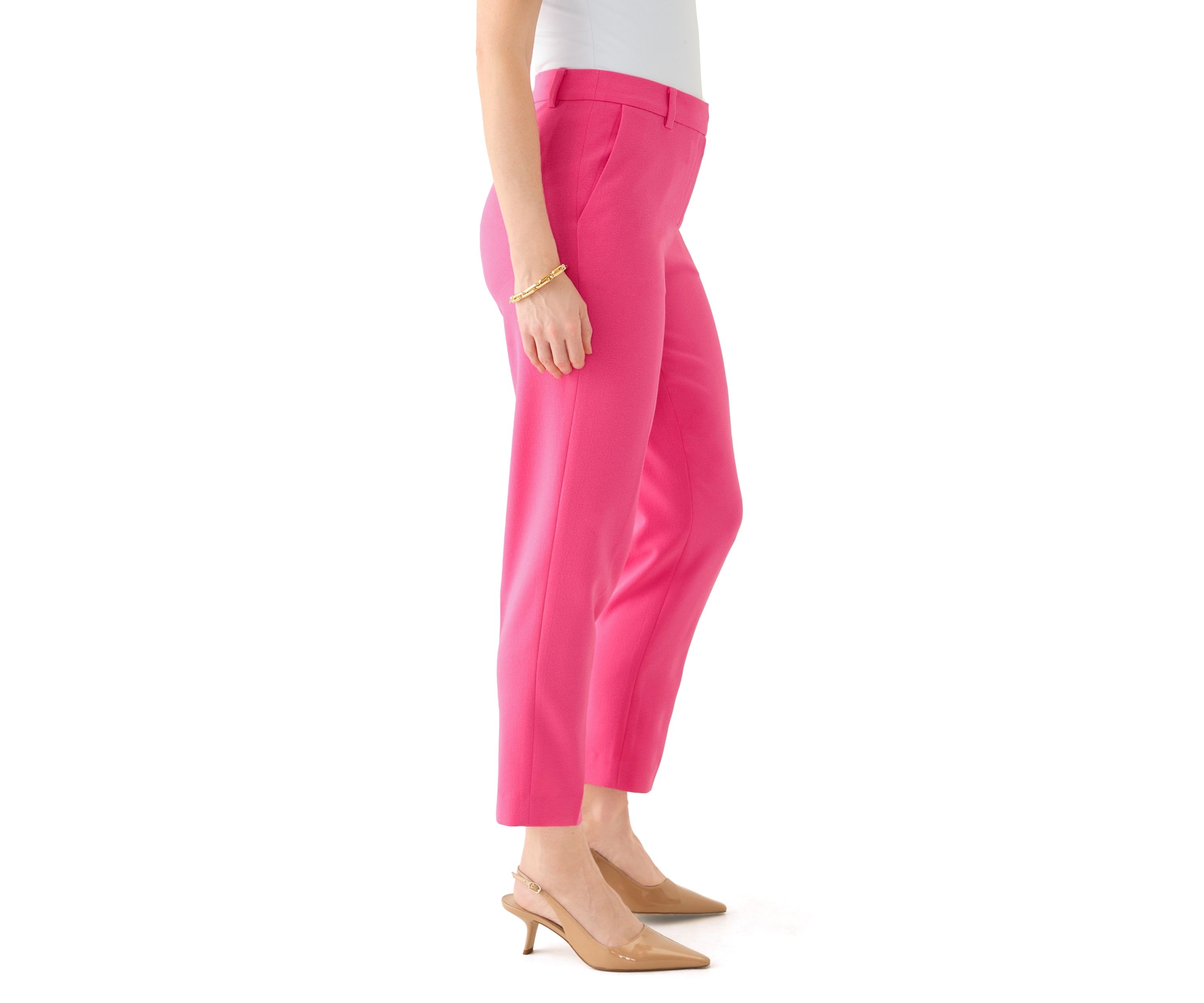 Womens Crepe Slim Leg Pants