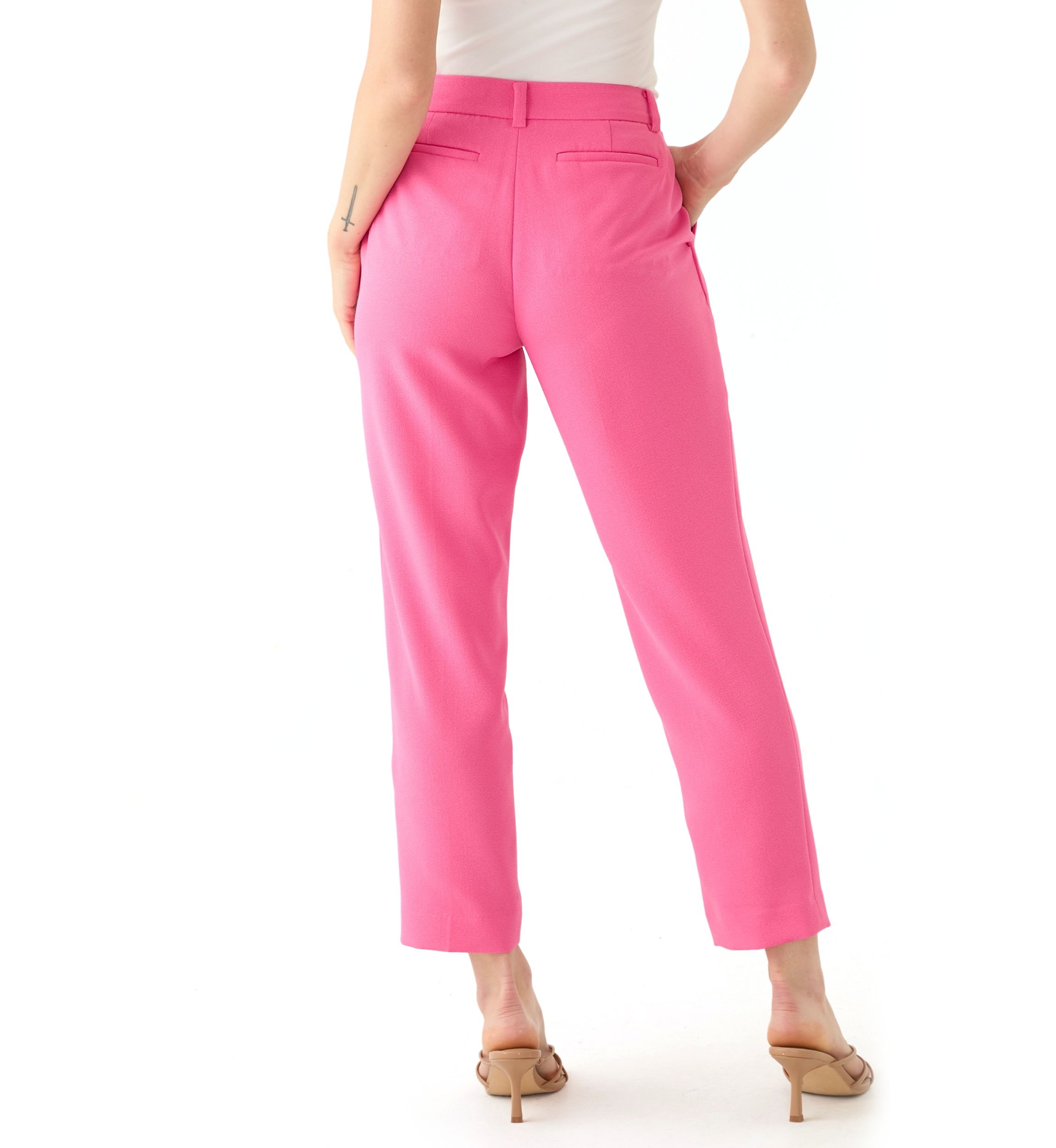 Petite Crepe Slim Leg Pants
