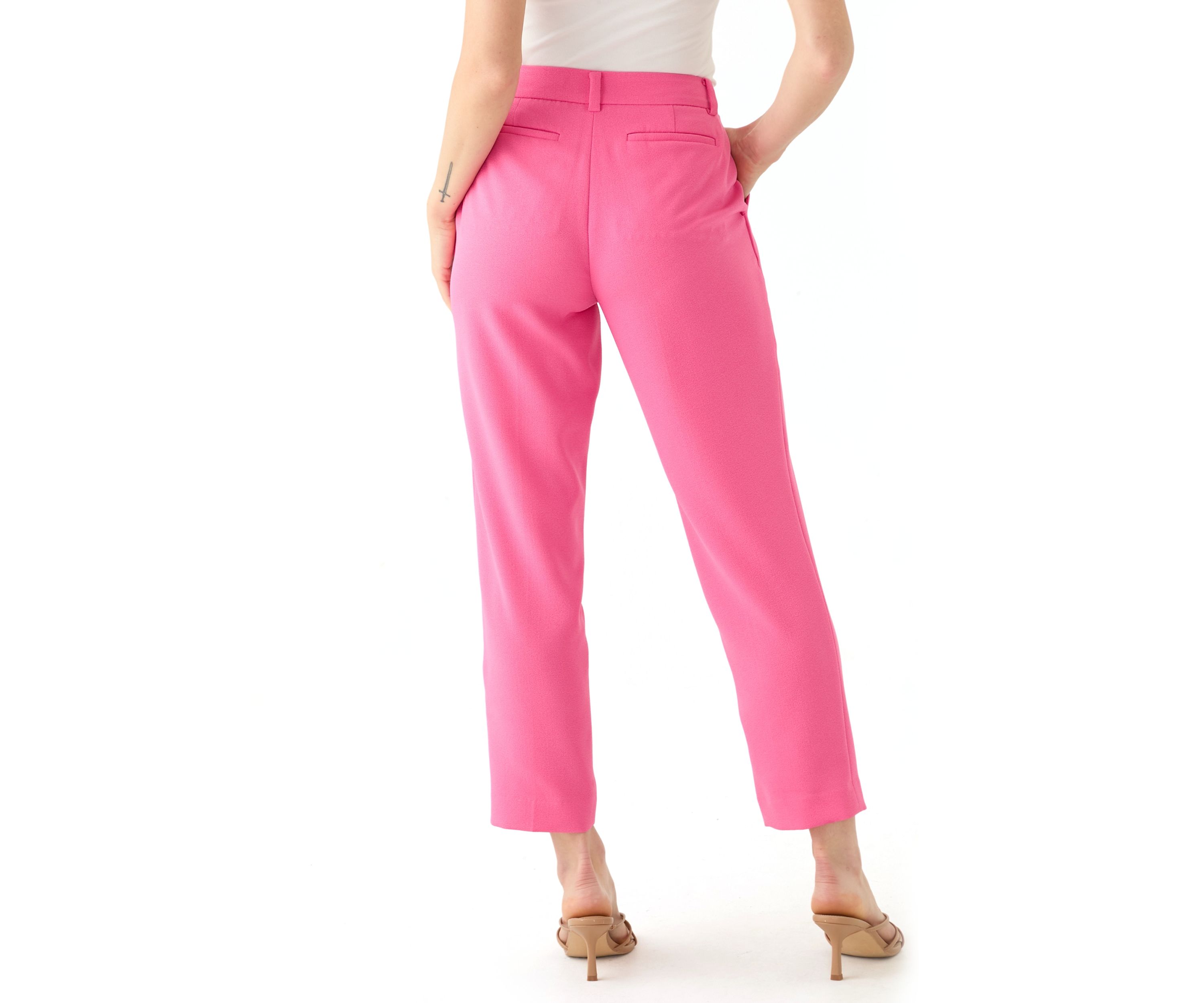 Petite Crepe Slim Leg Pants