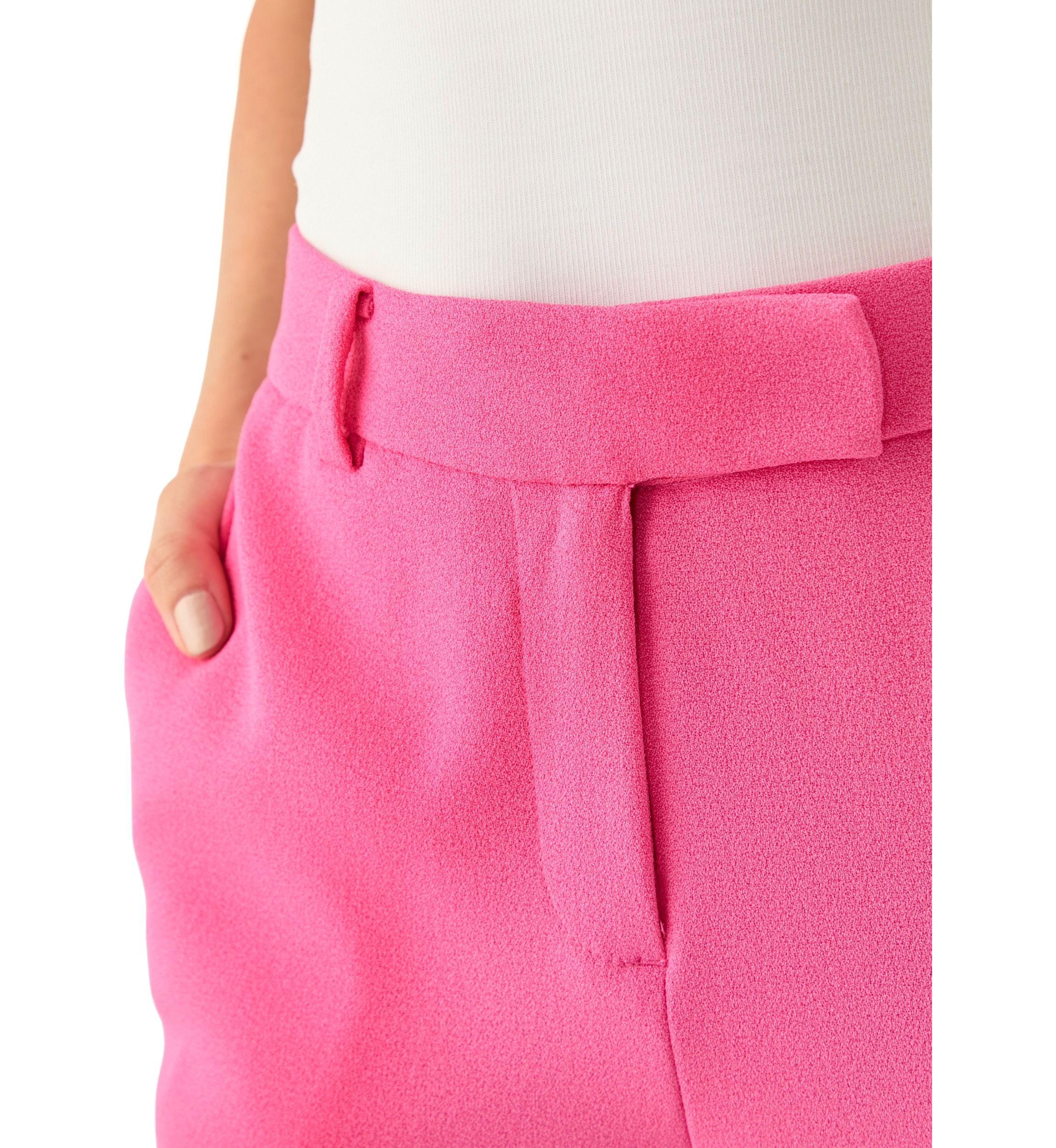 Petite Crepe Slim Leg Pants