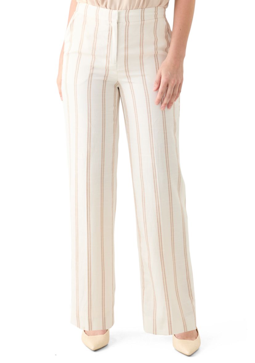 Womens Stripe Wide Leg Pants