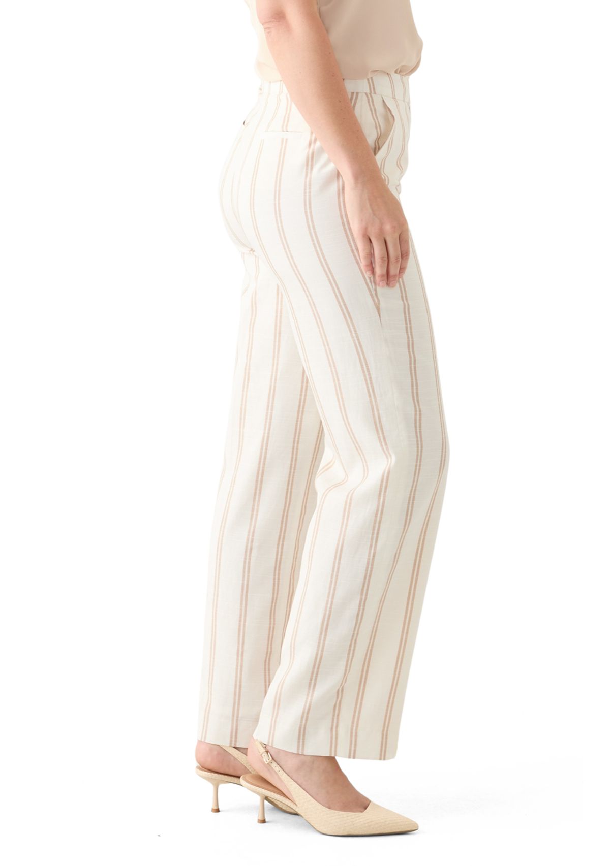 Womens Stripe Wide Leg Pants