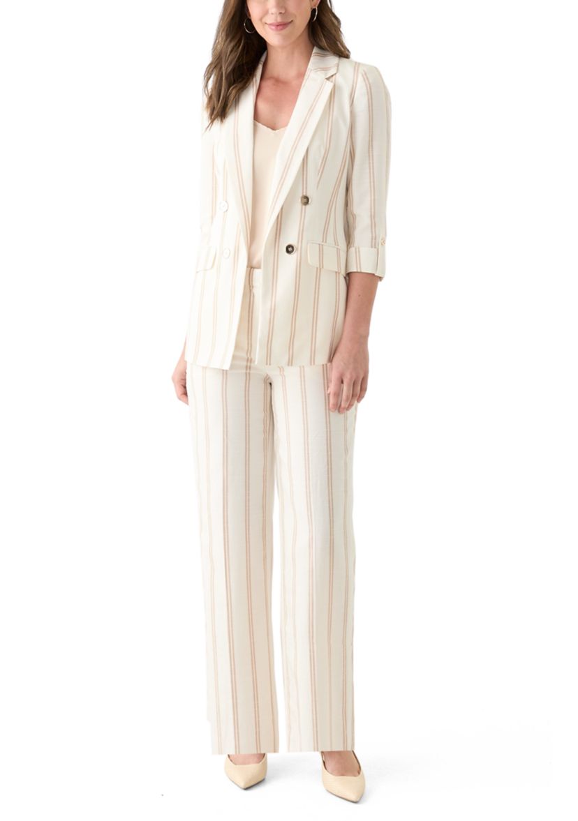 Womens Stripe Wide Leg Pants