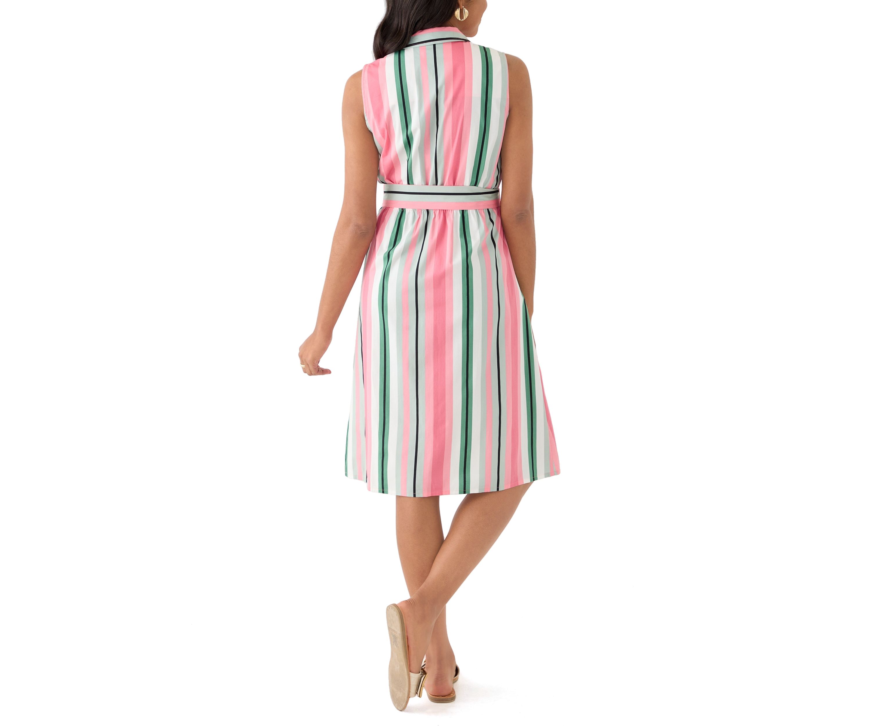 Womens Stripe Shirt Dress