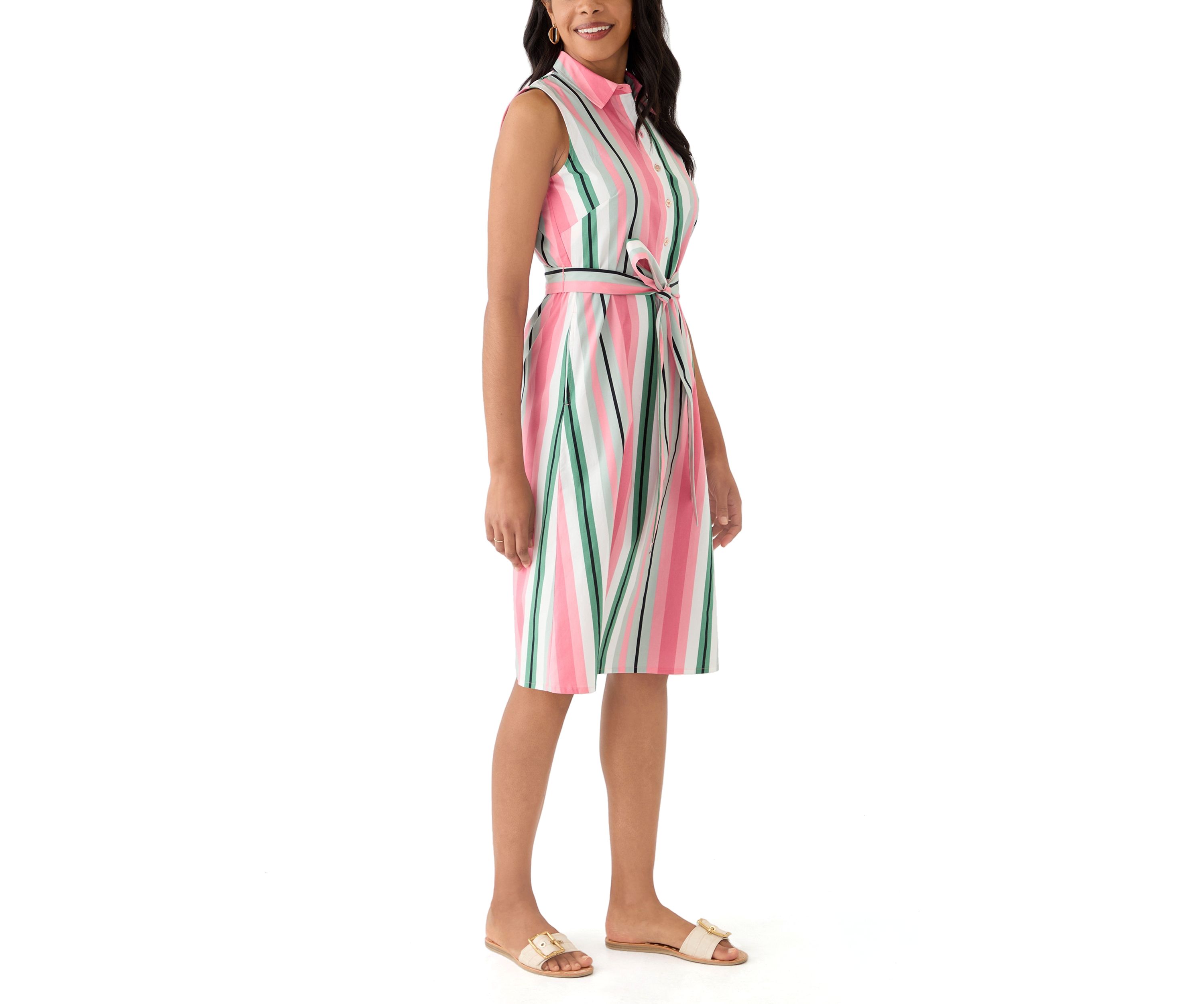 Womens Stripe Shirt Dress