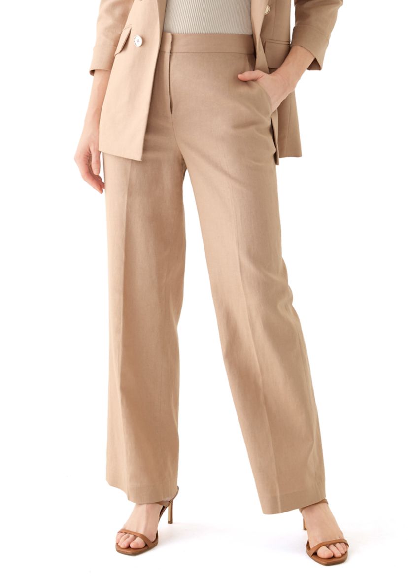 Womens Linen Wide Leg Pants 