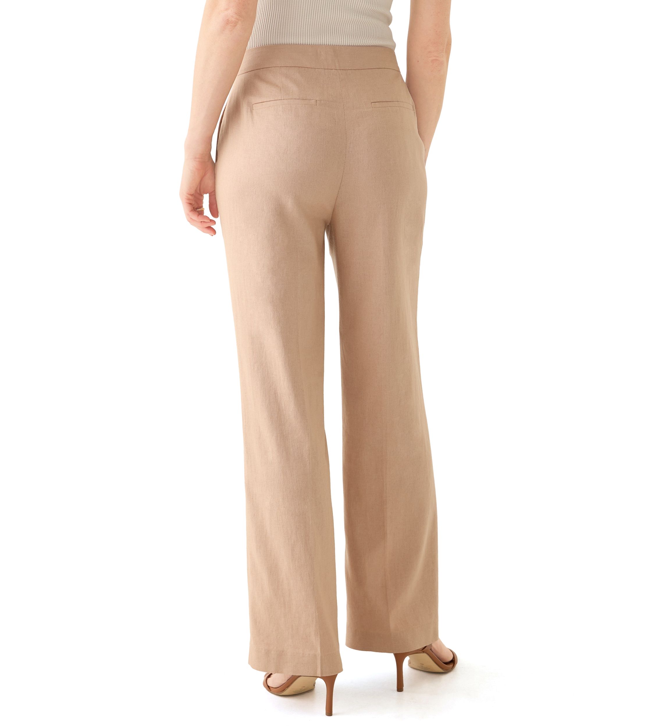 Womens Linen Wide Leg Pants 