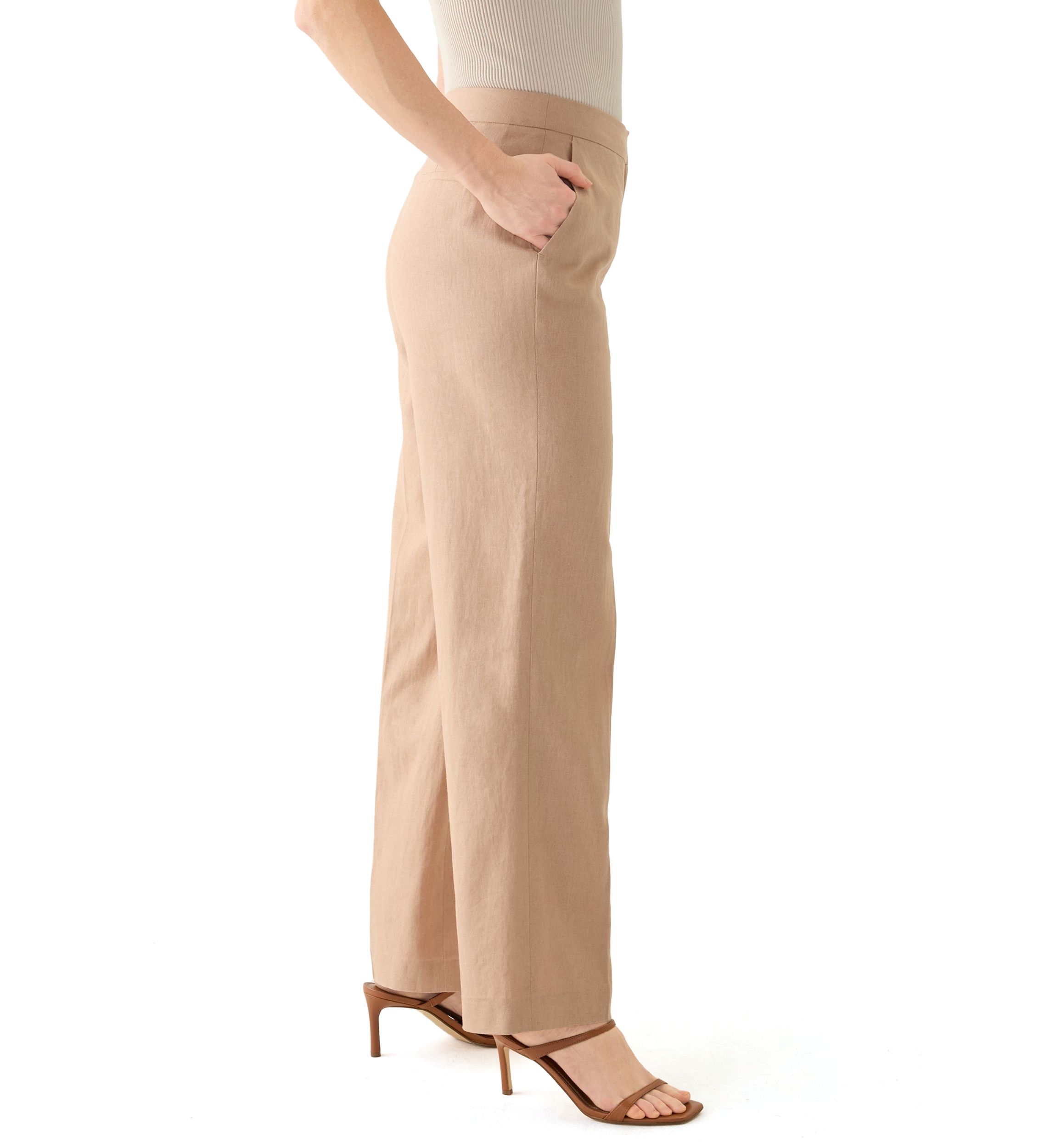 Womens Linen Wide Leg Pants 