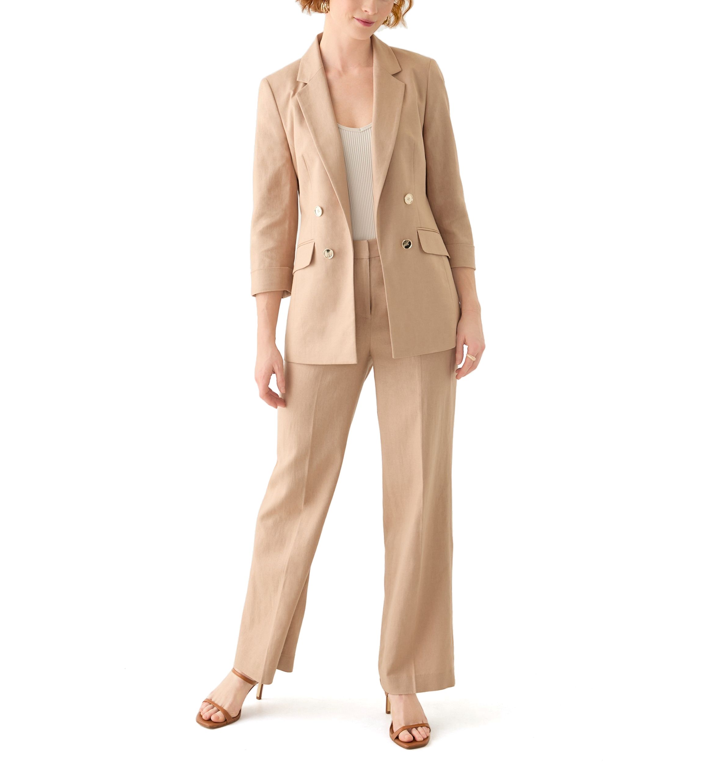 Womens Linen Wide Leg Pants 