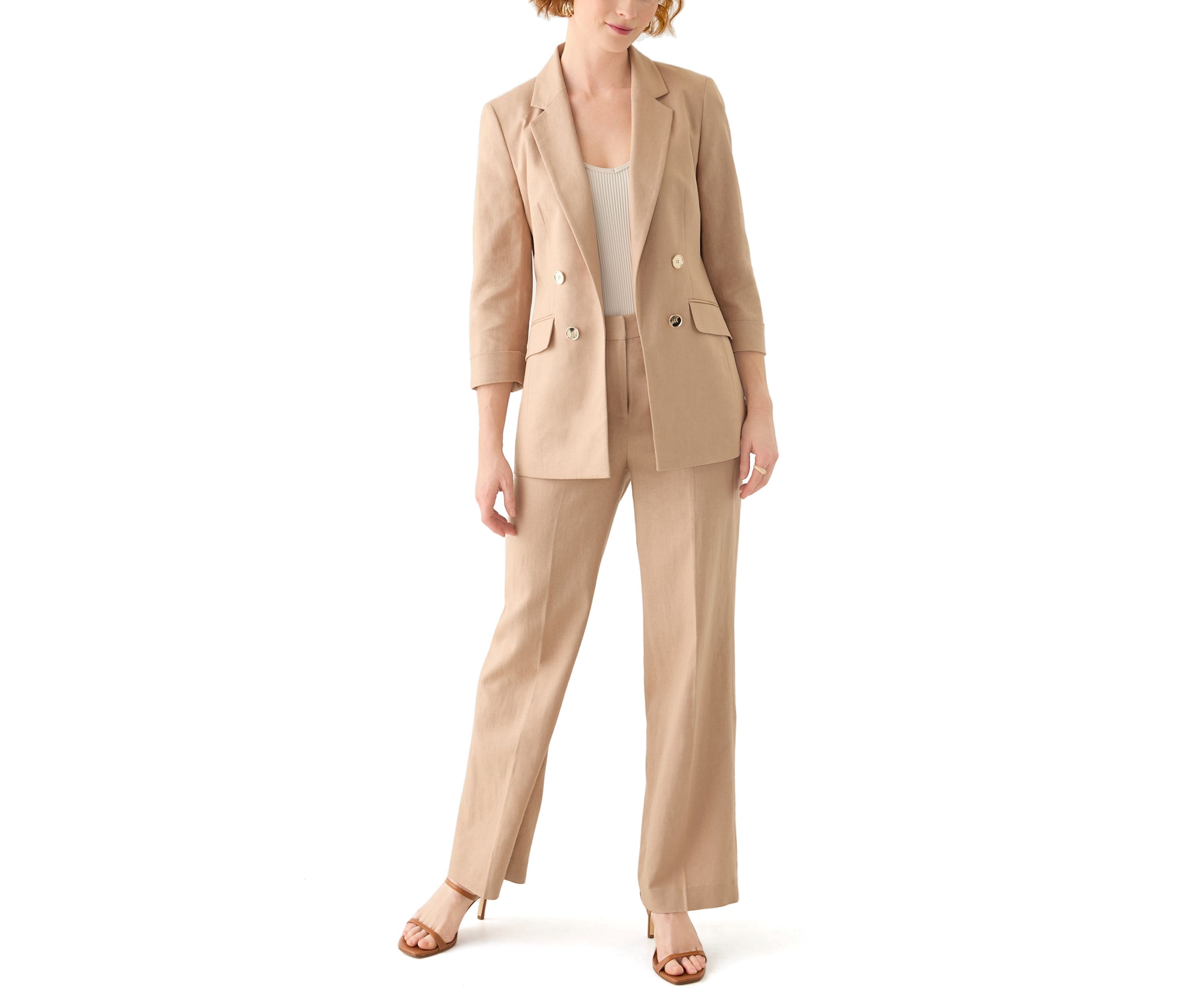 Womens Linen Wide Leg Pants 