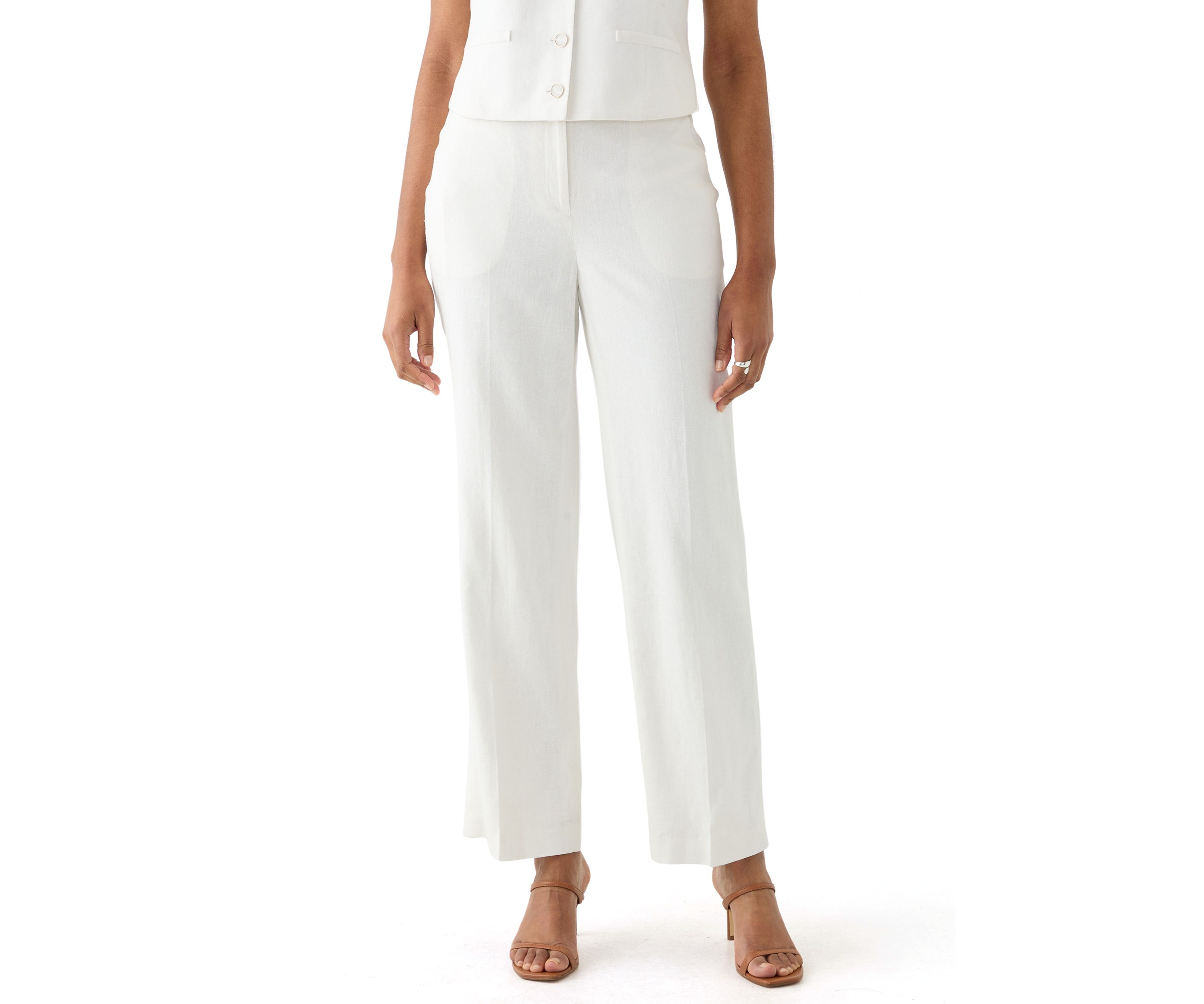 Womens Linen Wide Leg Pants