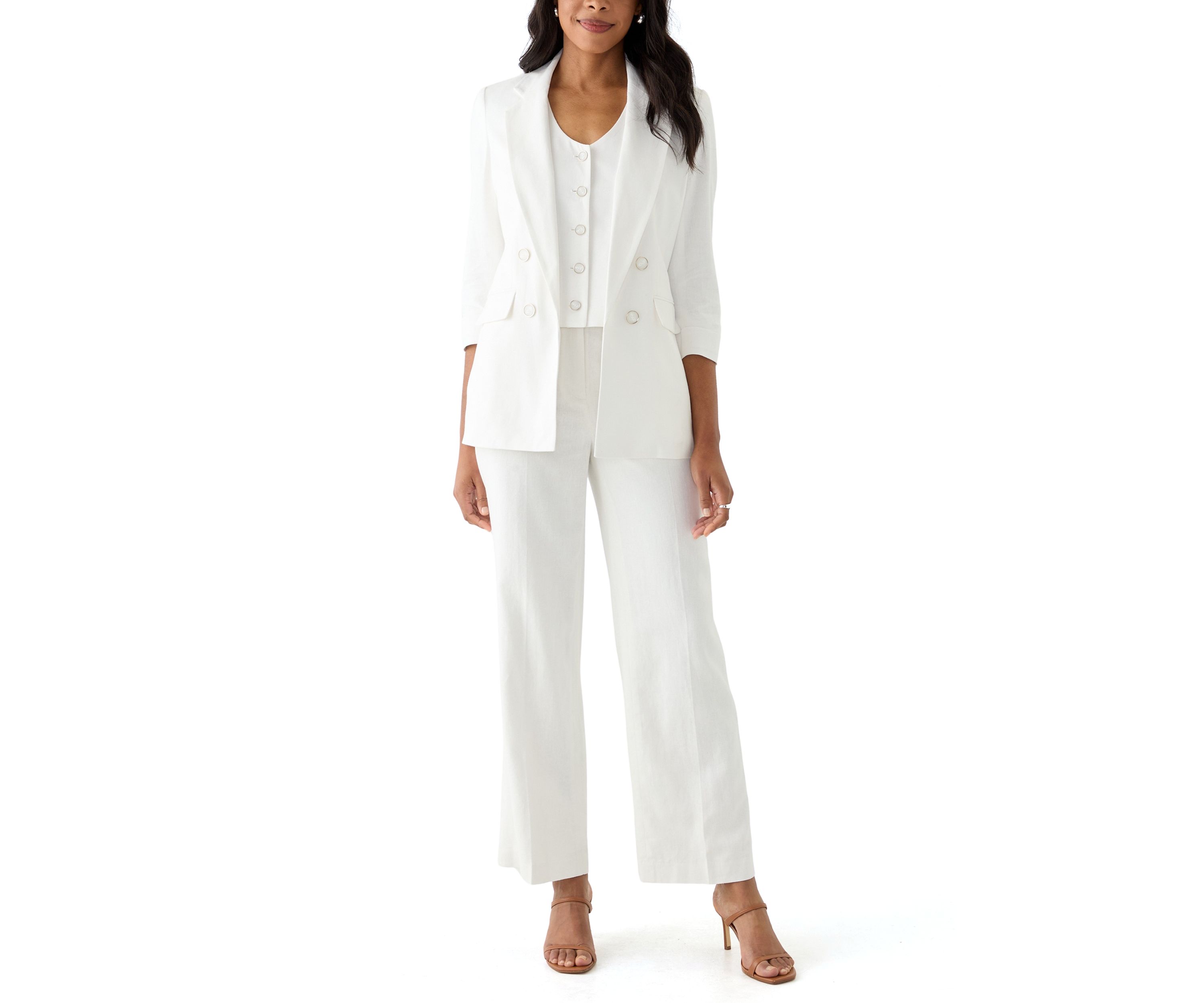 Womens Linen Wide Leg Pants