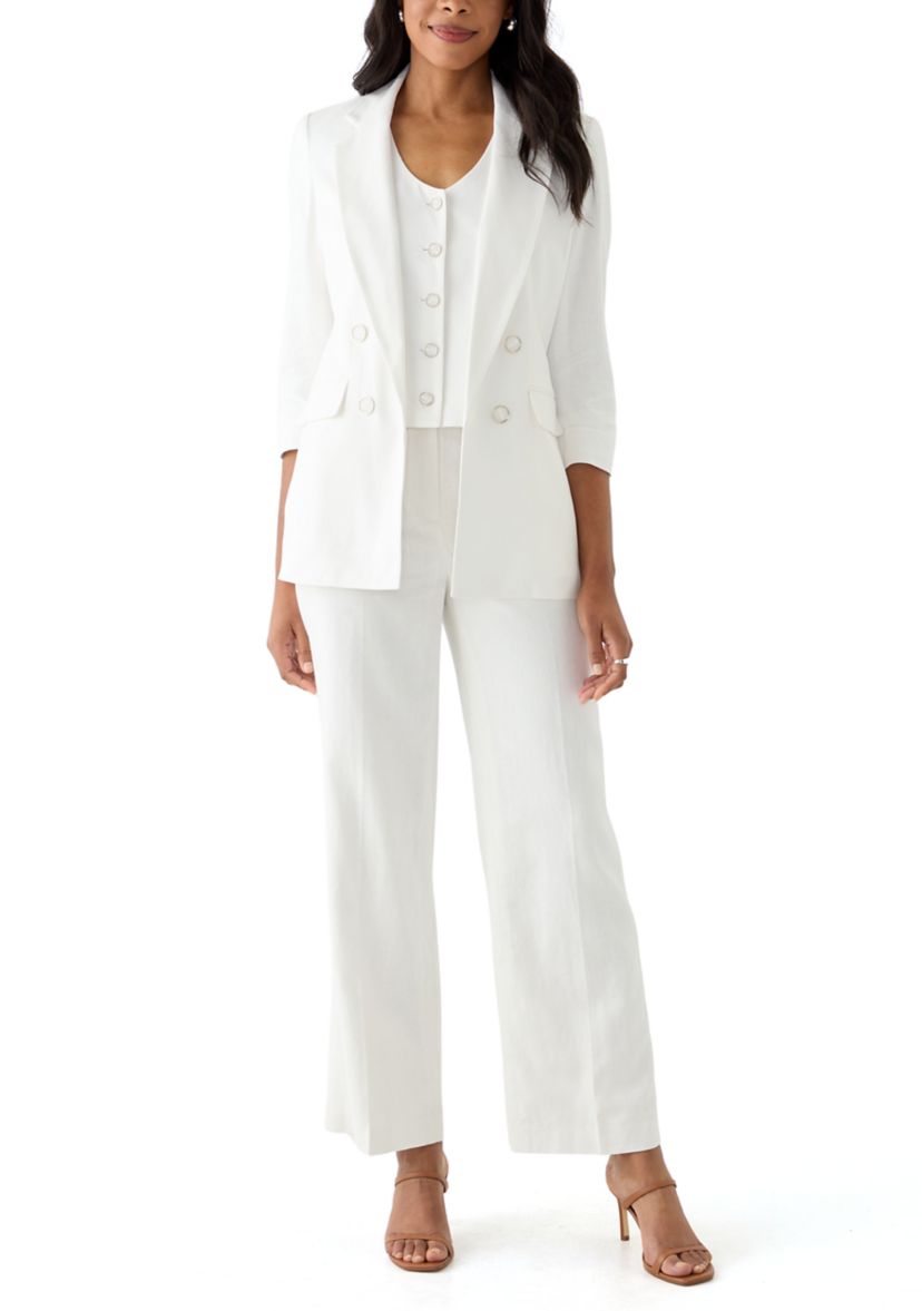 Womens Linen Wide Leg Pants