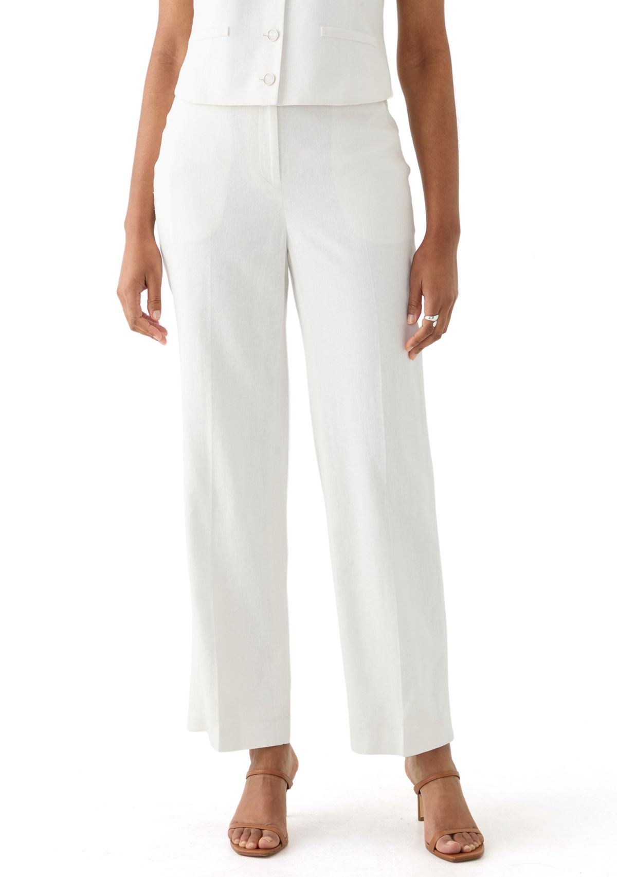 Womens Linen Wide Leg Pants