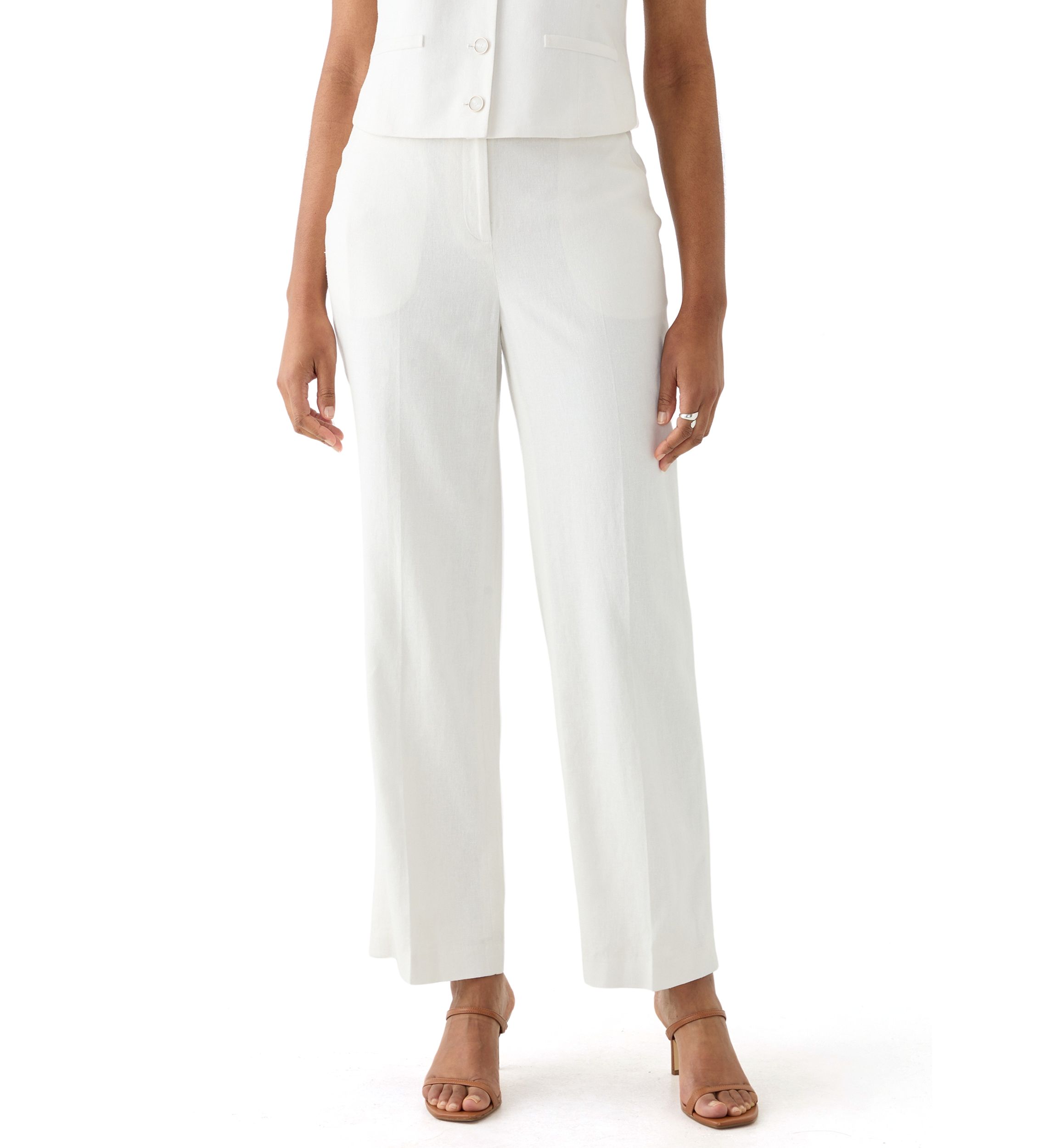 Womens Linen Wide Leg Pants