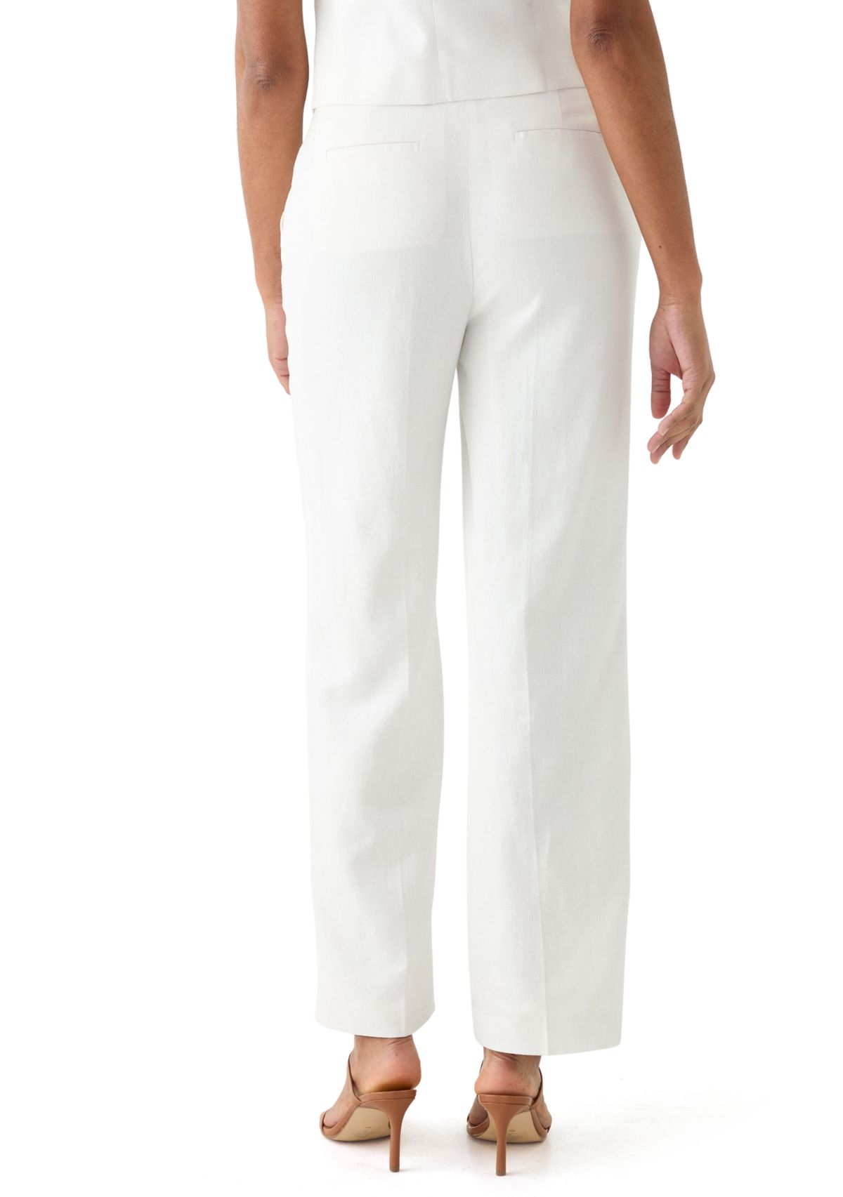 Womens Linen Wide Leg Pants