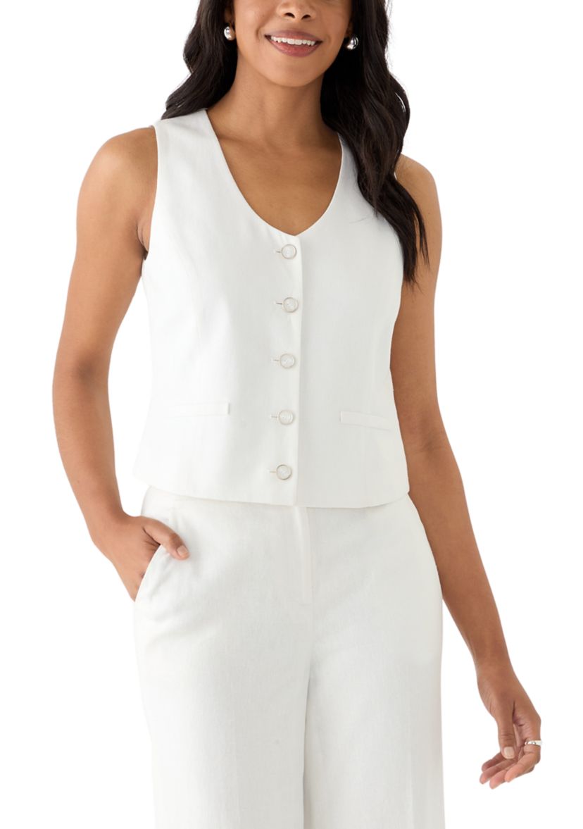Womens Linen Vest 