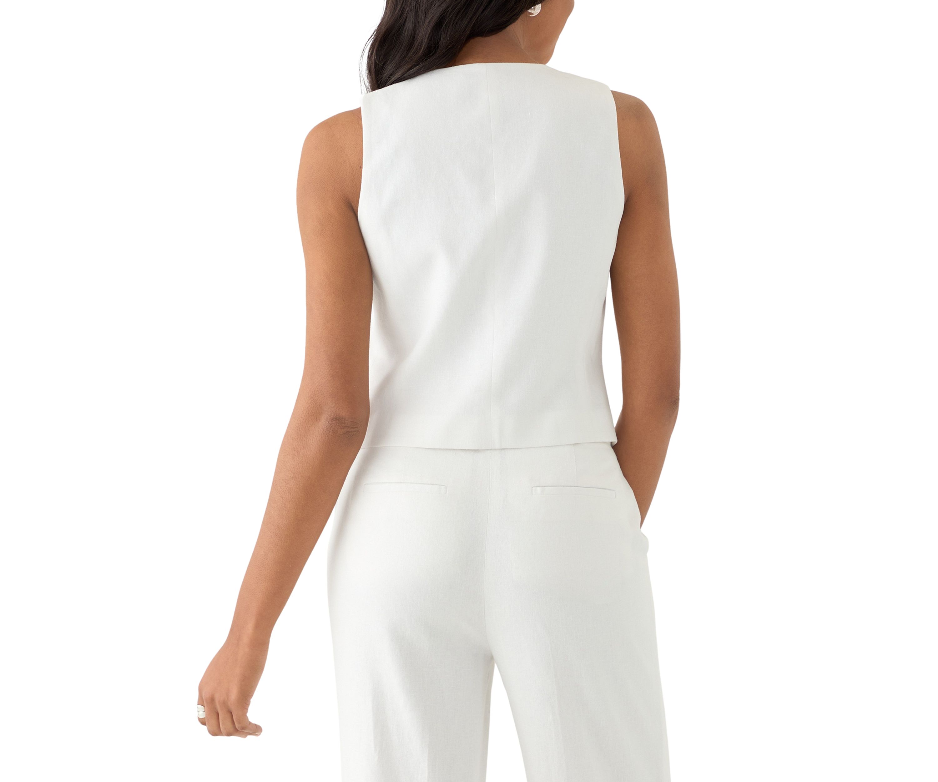 Womens Linen Vest 