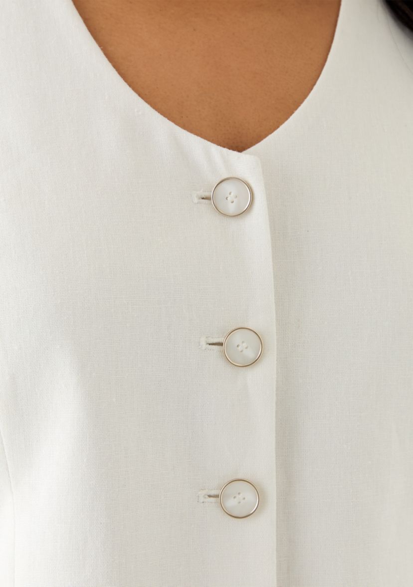 Womens Linen Vest 