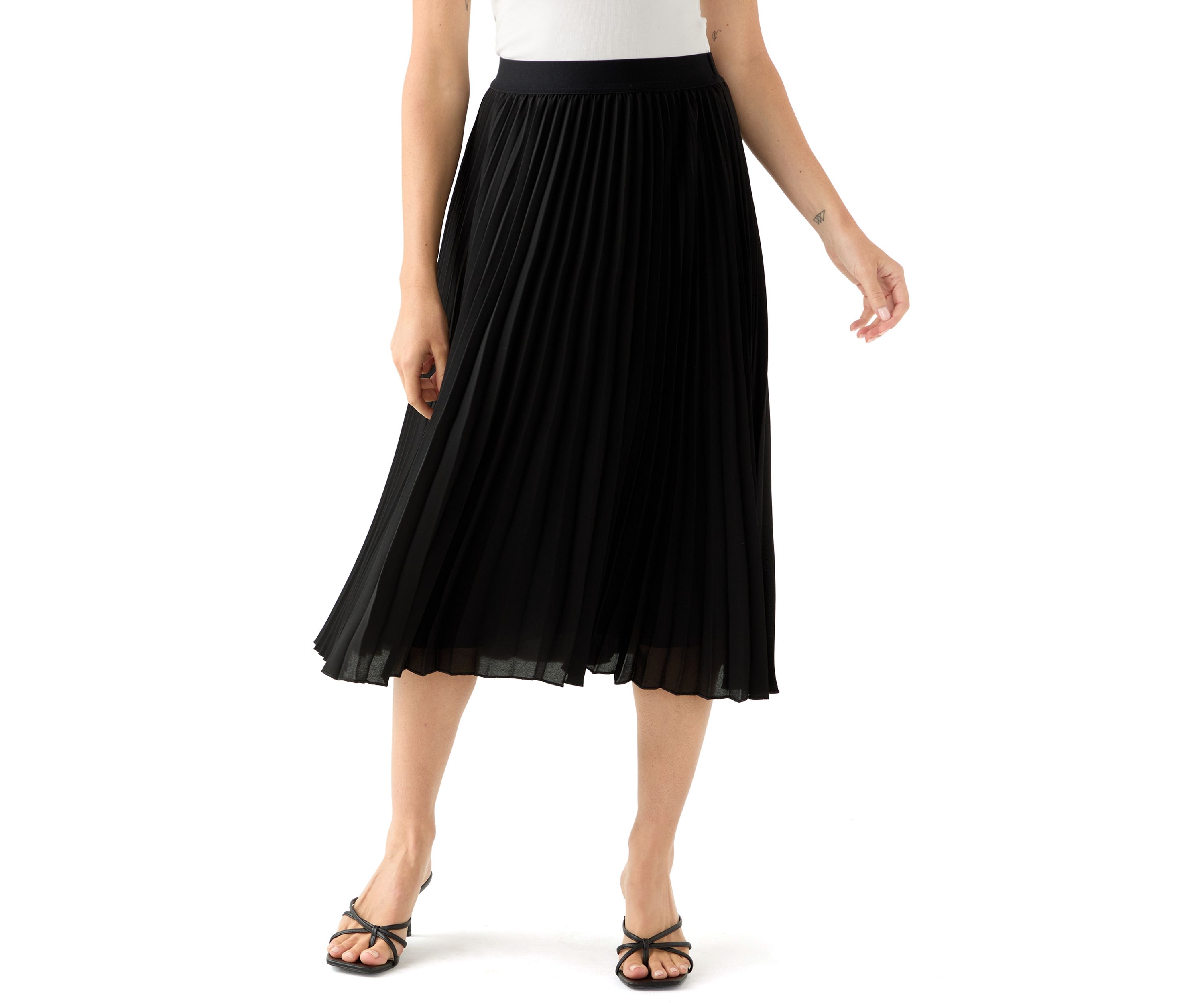 Petite Pull On Pleated Skirt