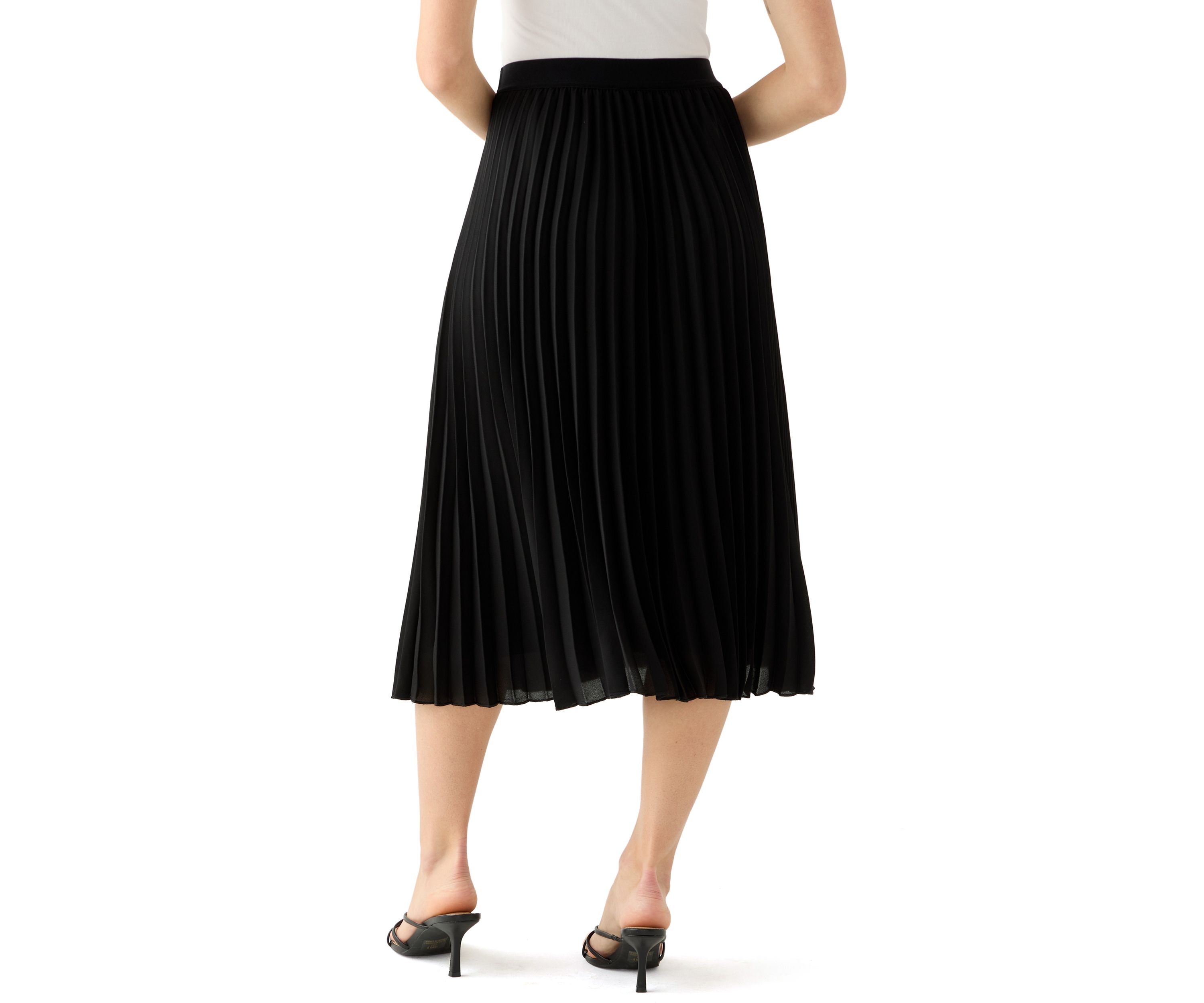 Petite Pull On Pleated Skirt