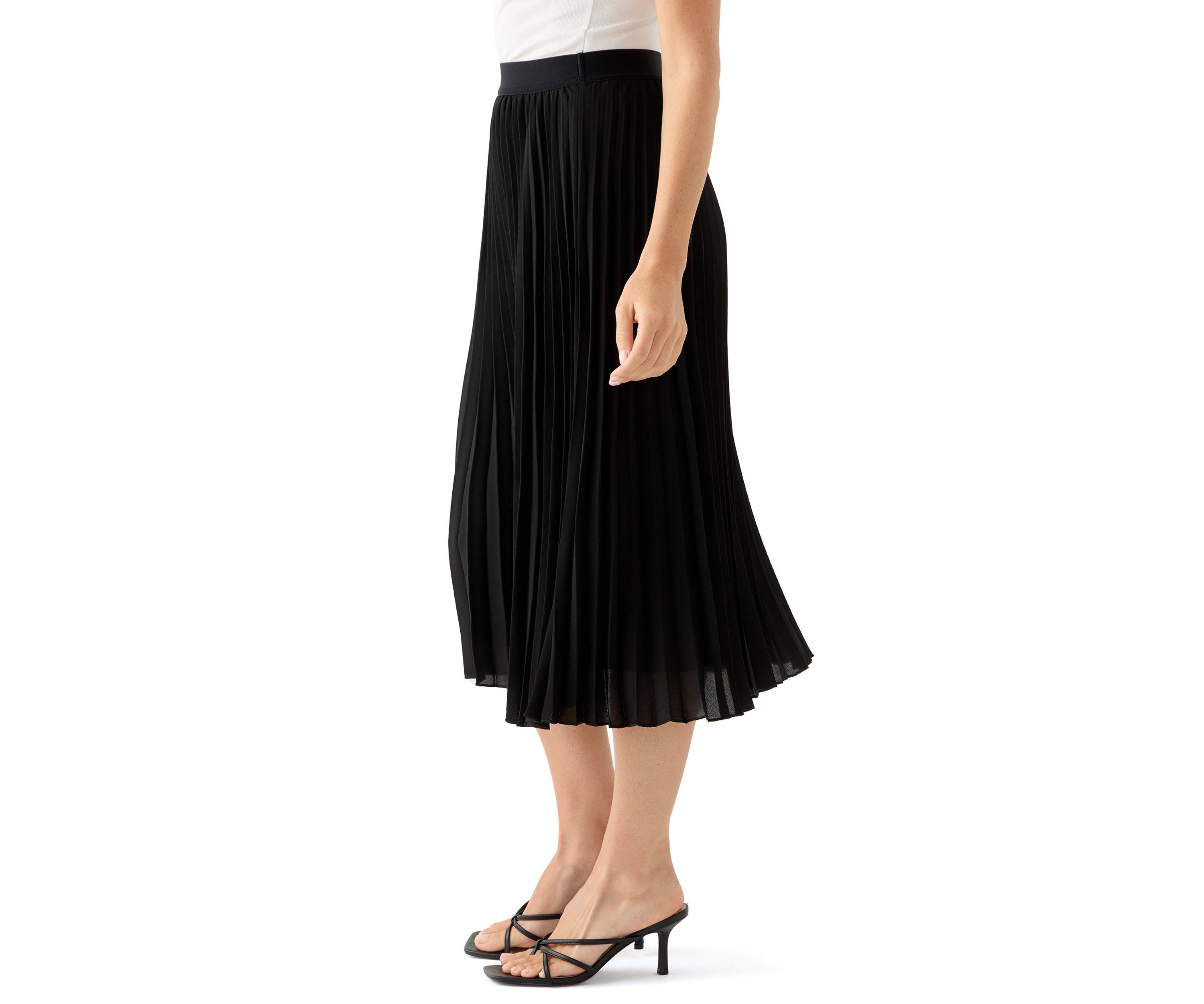 Petite Pull On Pleated Skirt