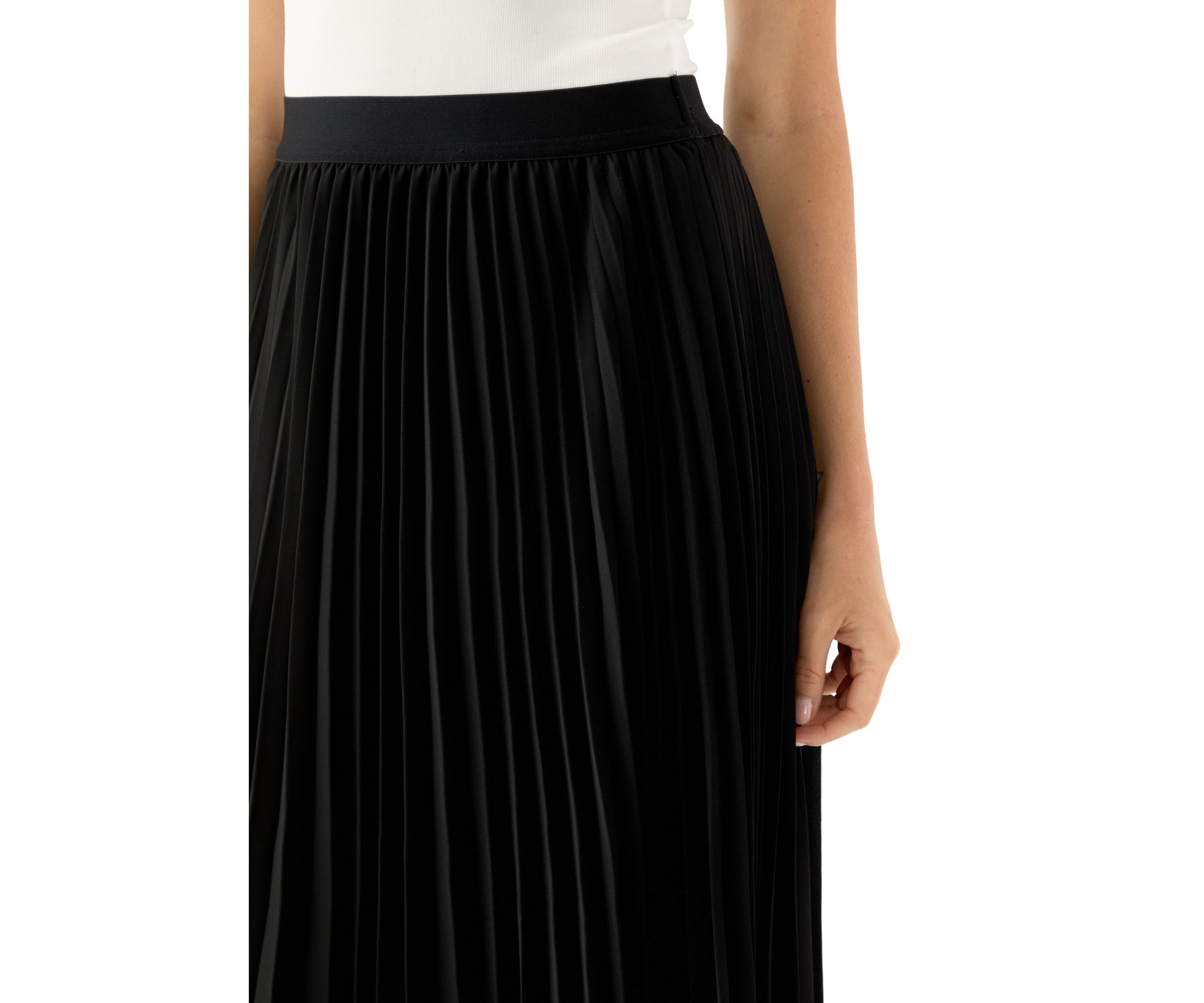 Petite Pull On Pleated Skirt